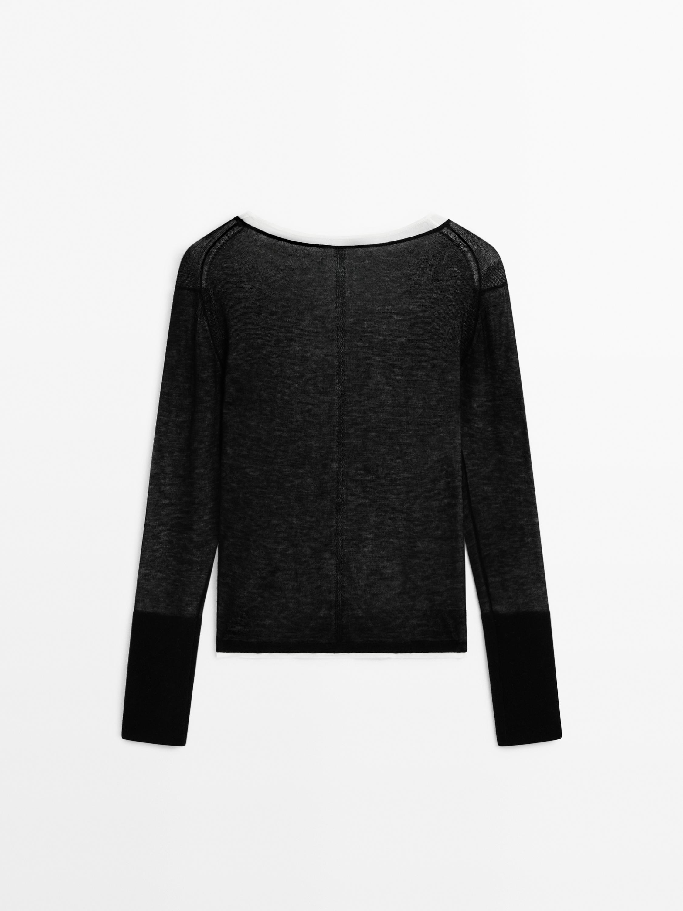100% wool fine double sweater