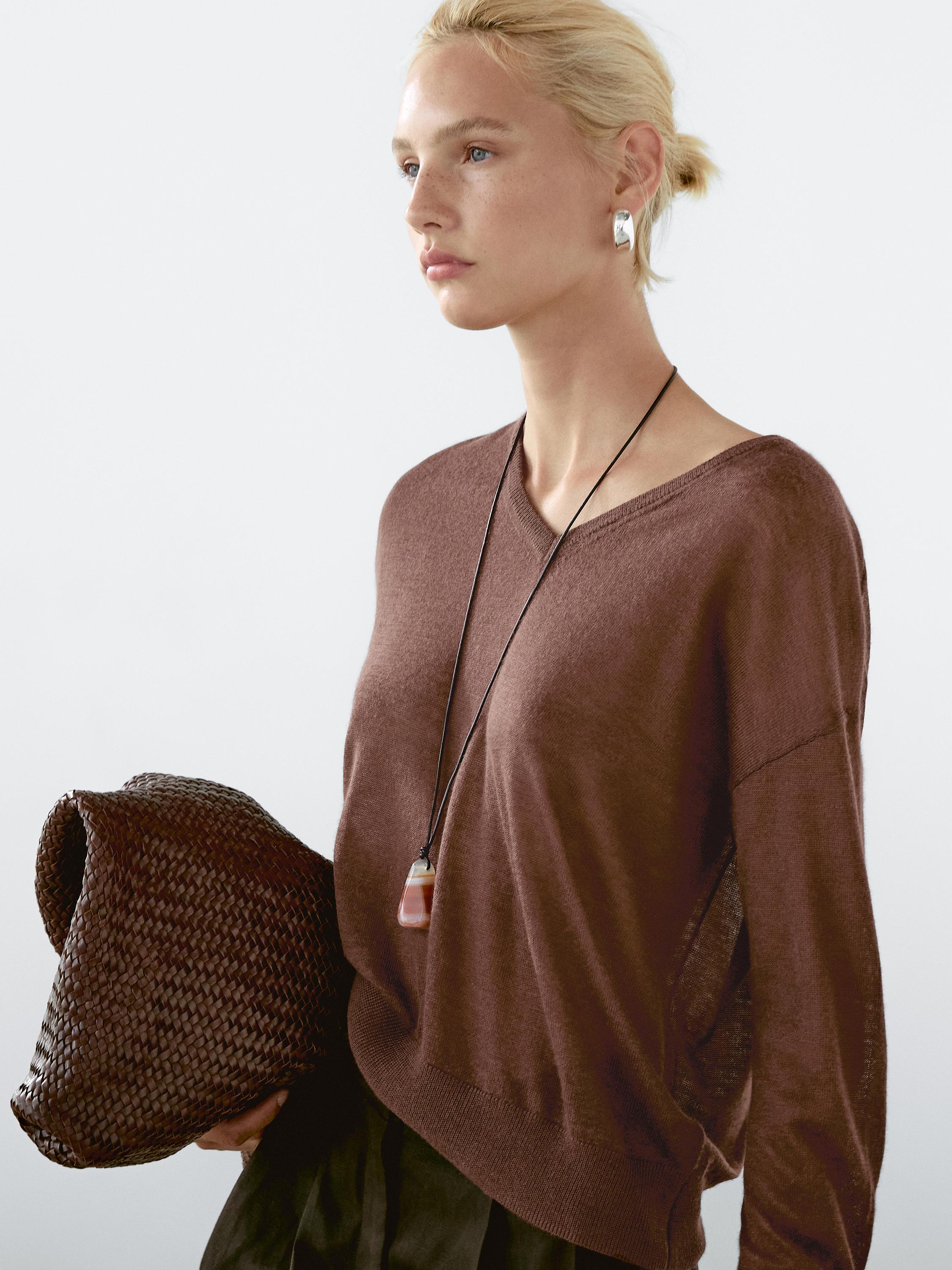 100% cashmere fine knit sweater