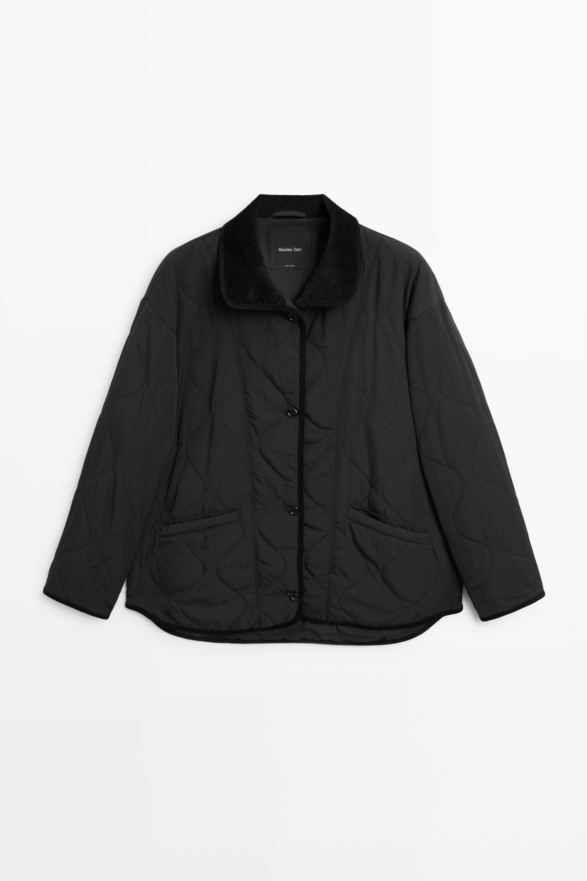 Chaqueta detalle pespuntes ondulado