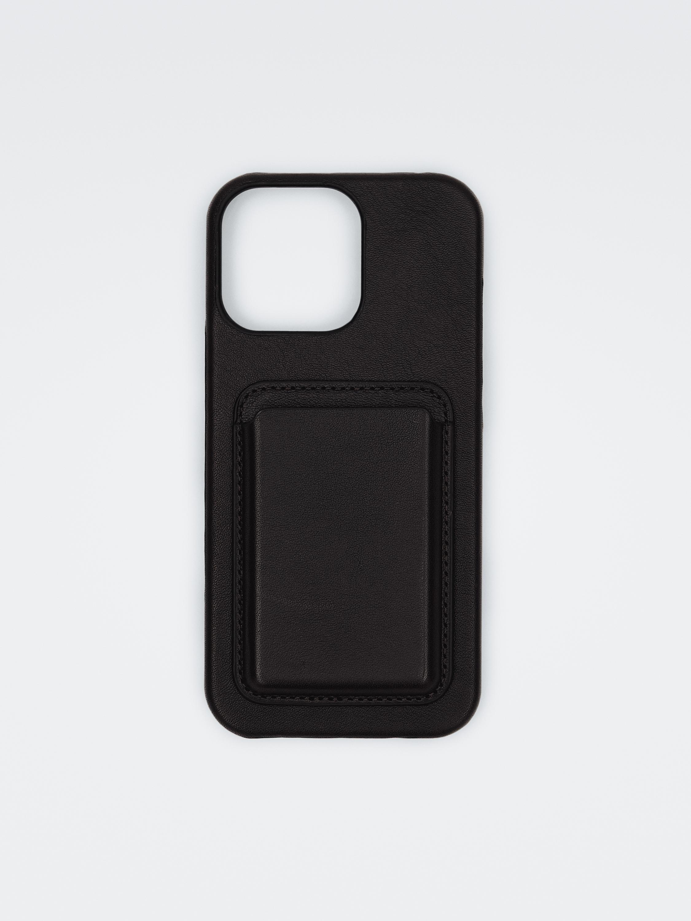 Nappa leather iPhone Pro Max case — BROWN