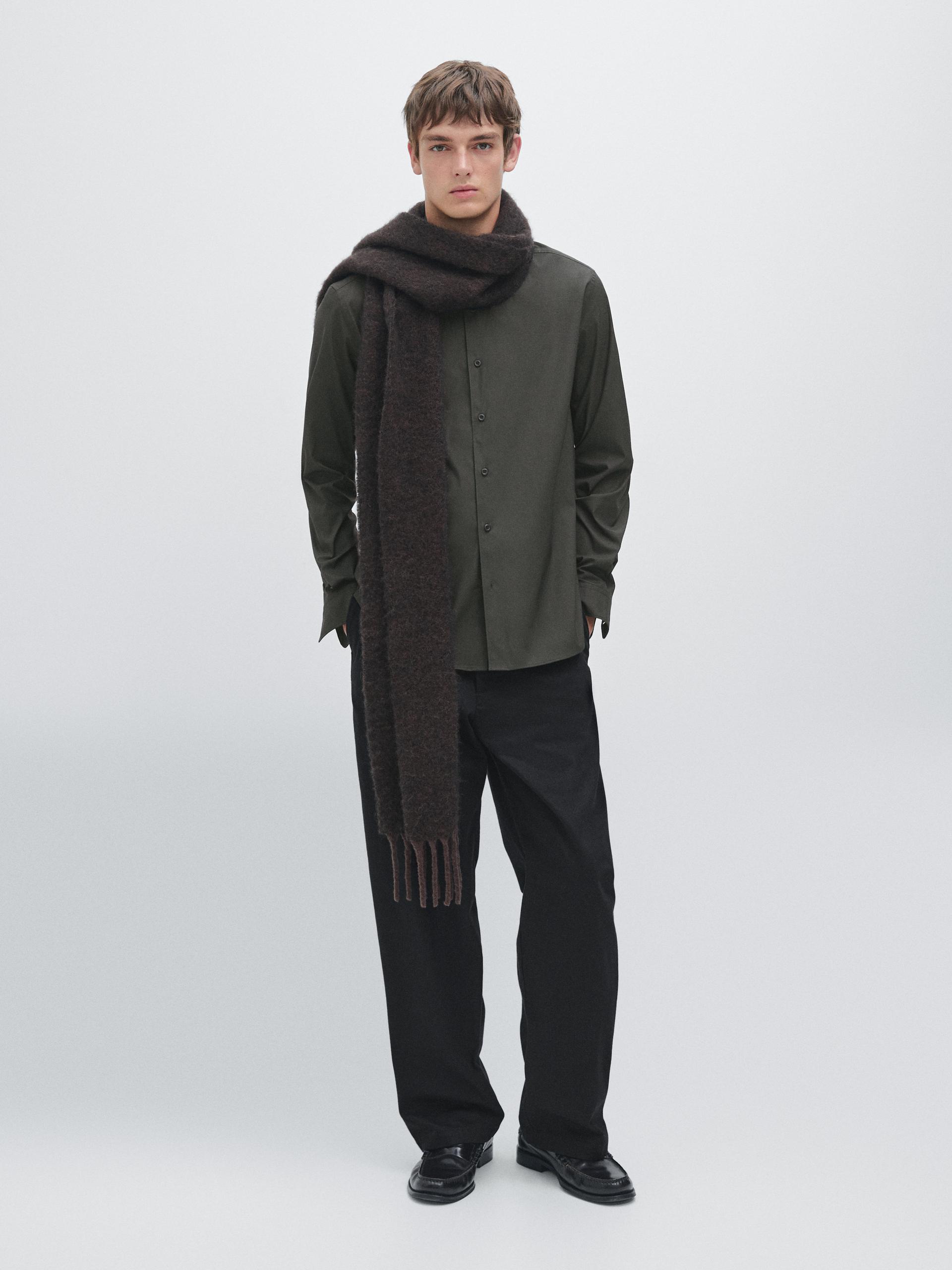 Camicia Stretch Slim Fit - Verde - L - Massimo Dutti - Maschile