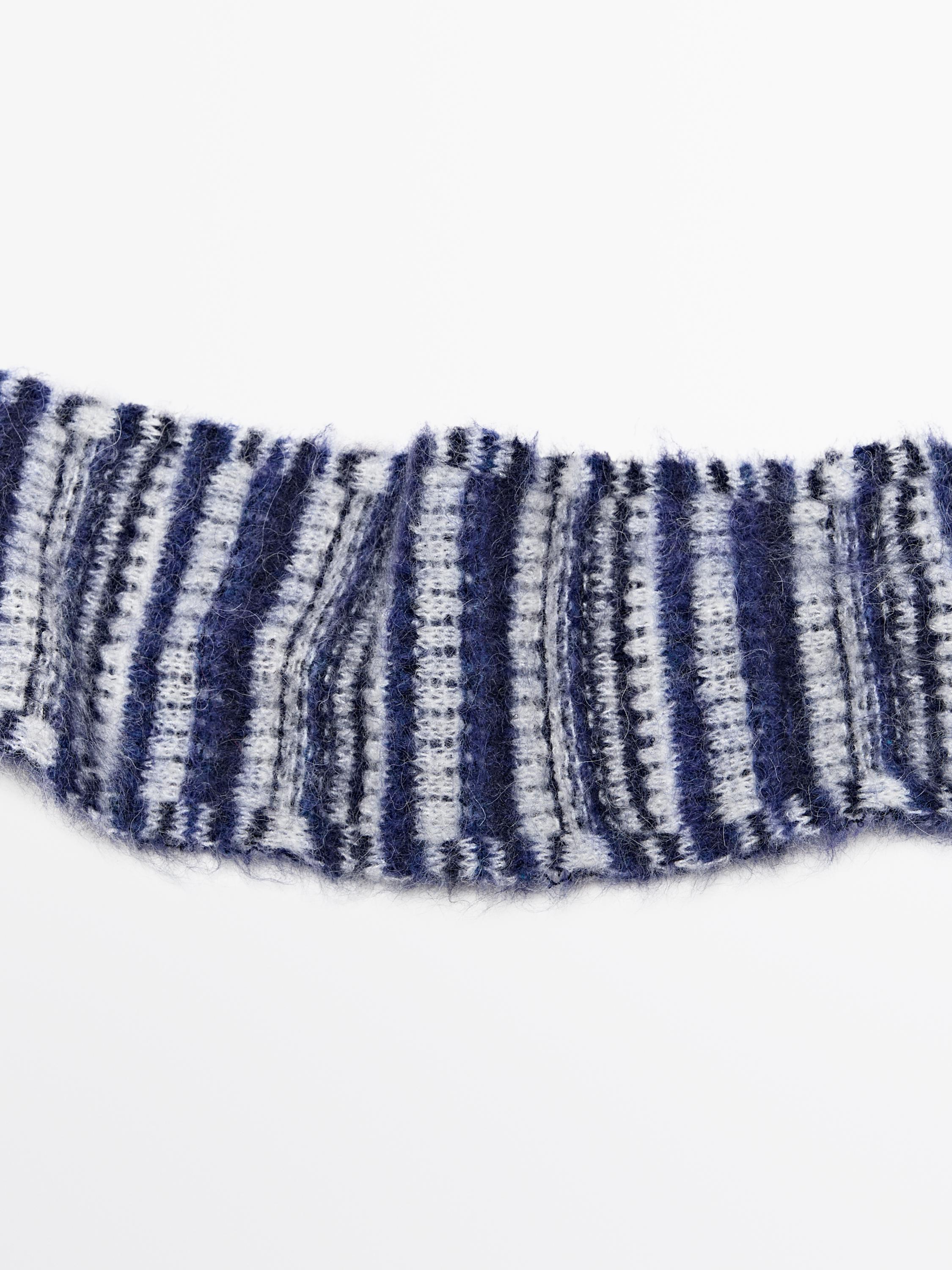 Bufanda jacquard fina con alpaca