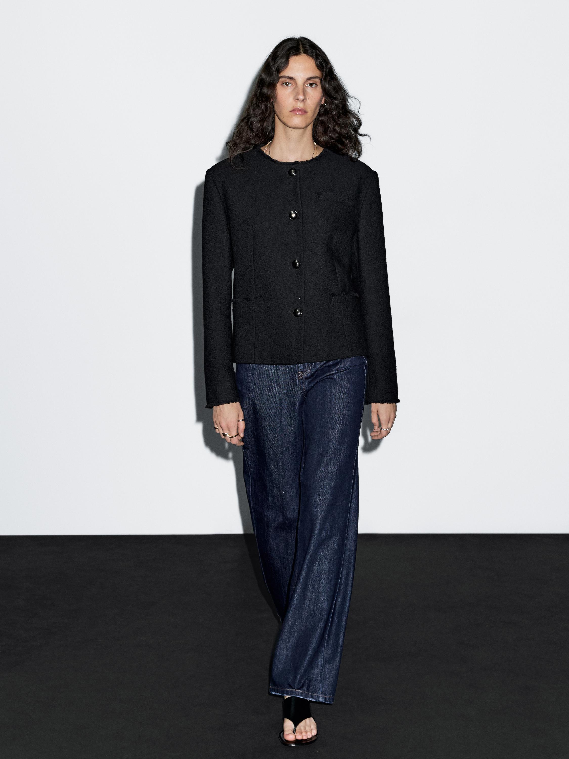 Mid-rise straight-leg jeans