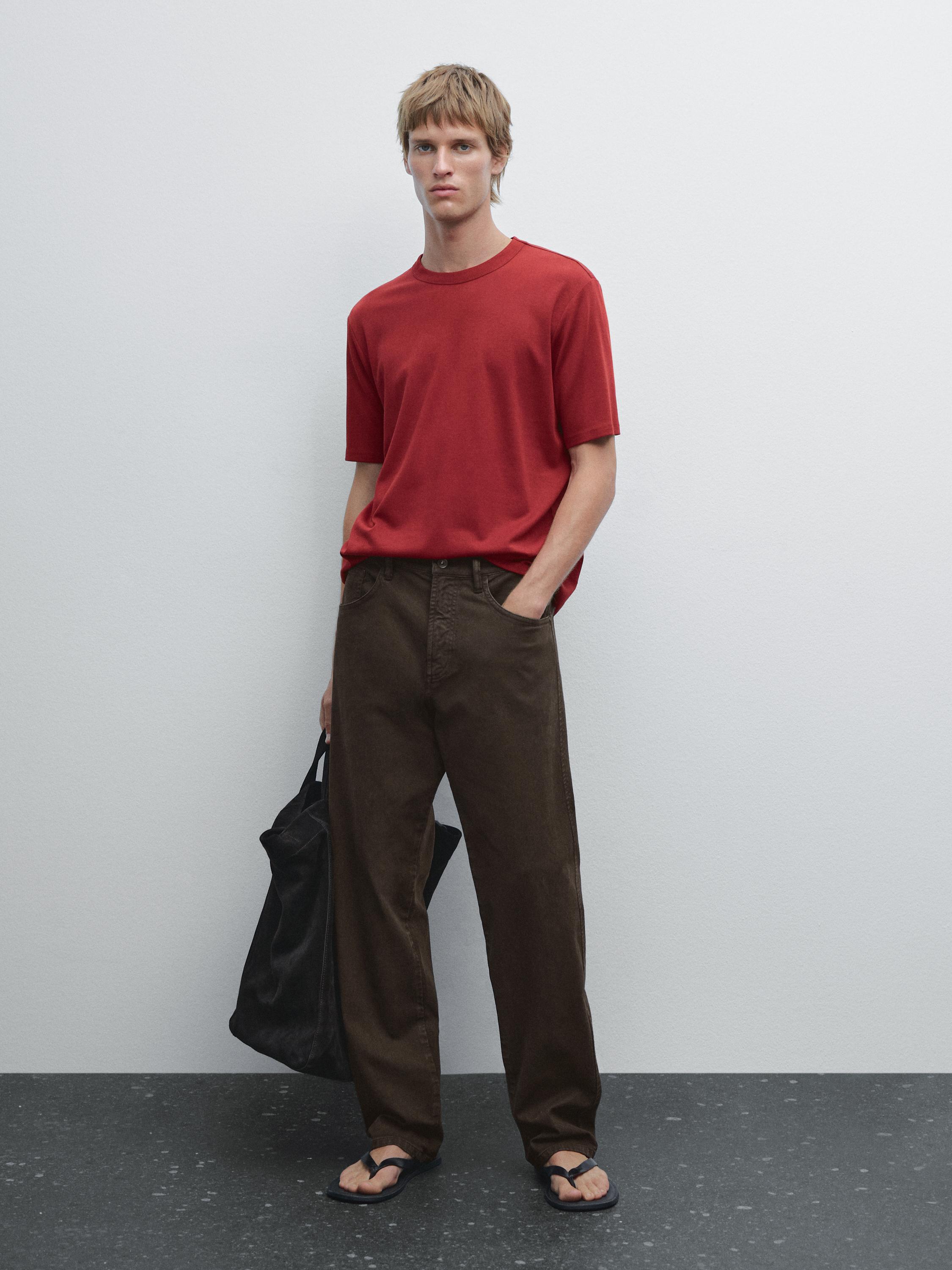 T-shirt met korte mouw van katoenmix