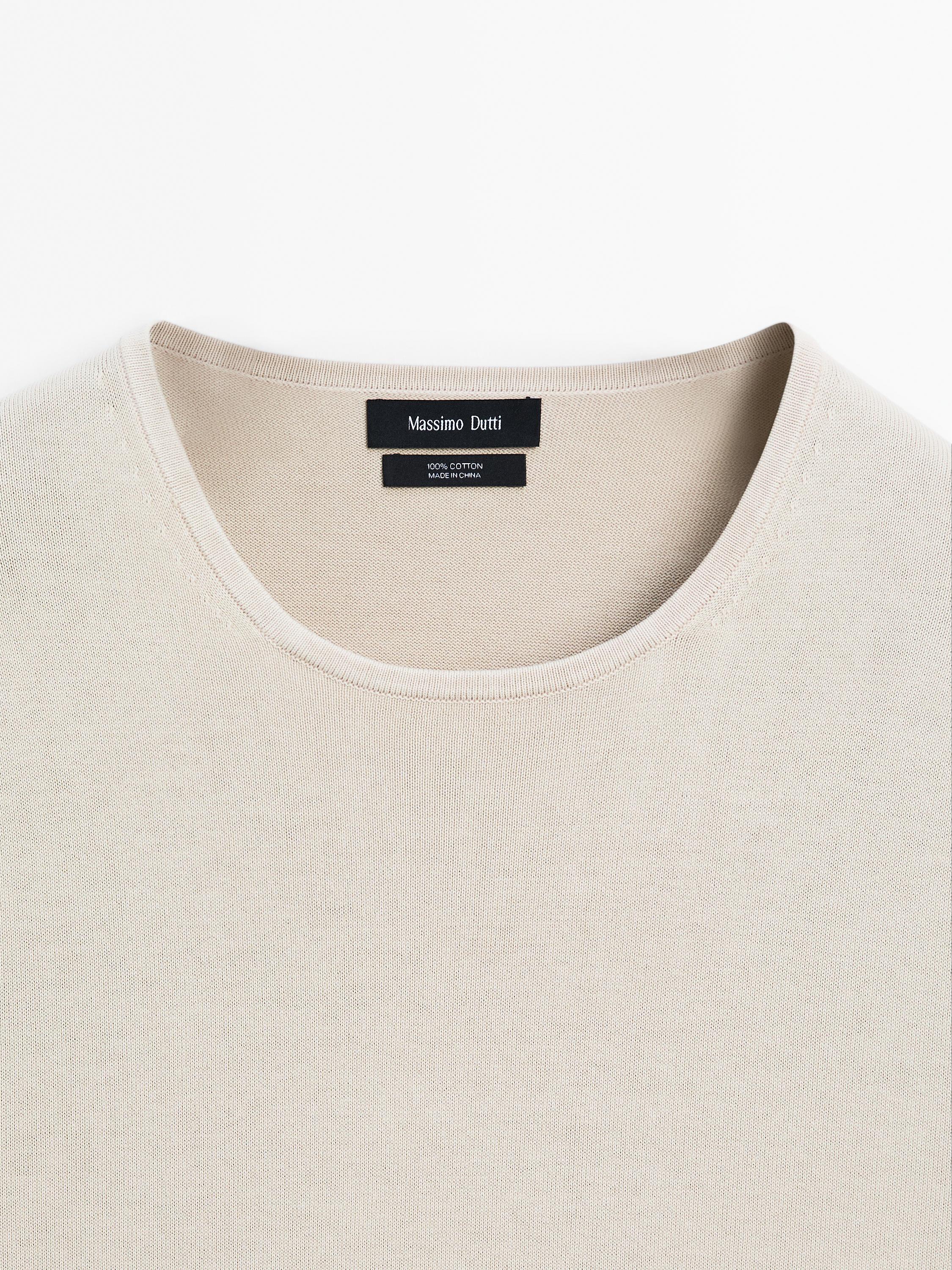 100% cotton fine knit sweater