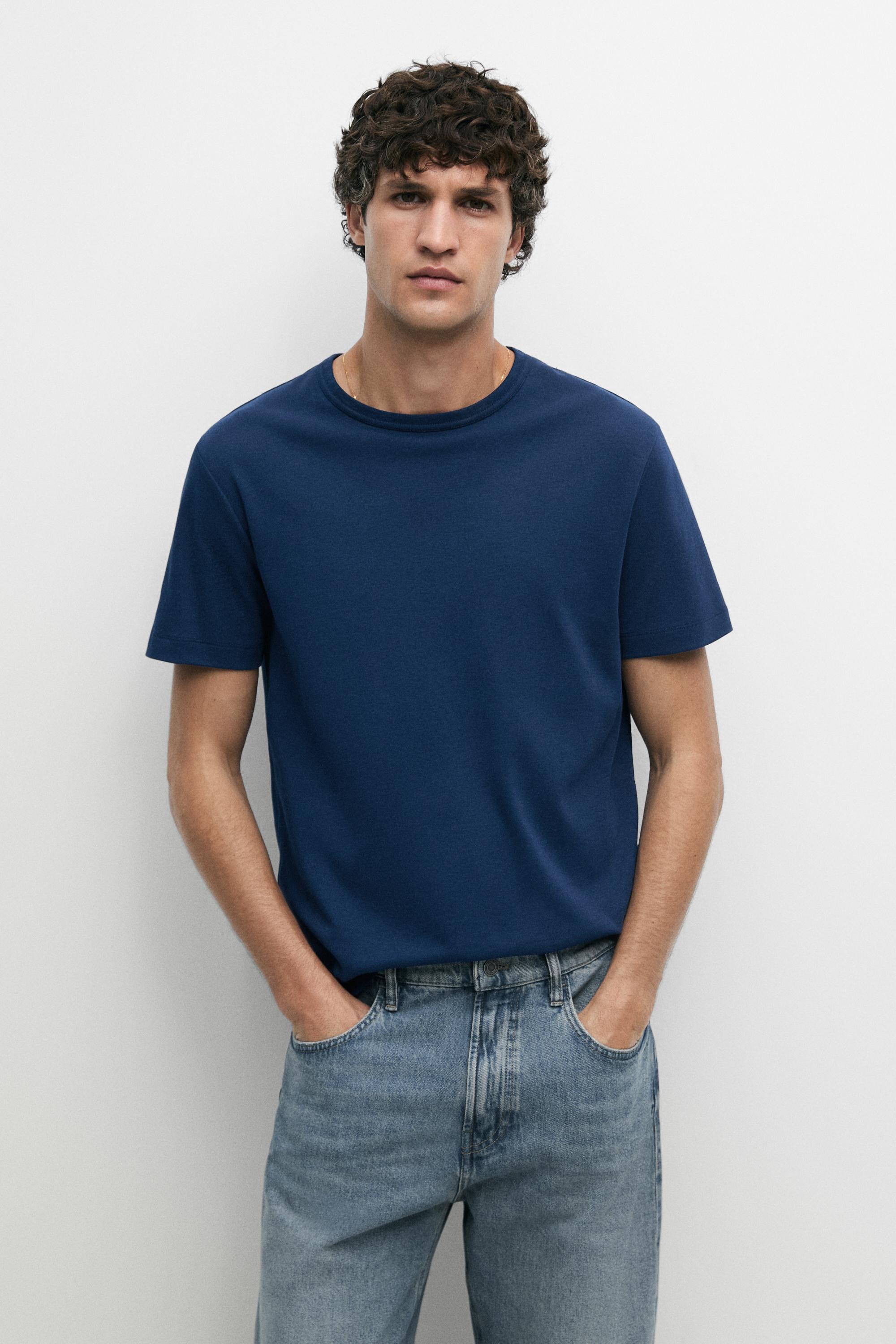 100% Cotton Short-Sleeve T-Shirt — FADED PETROL BLUE
