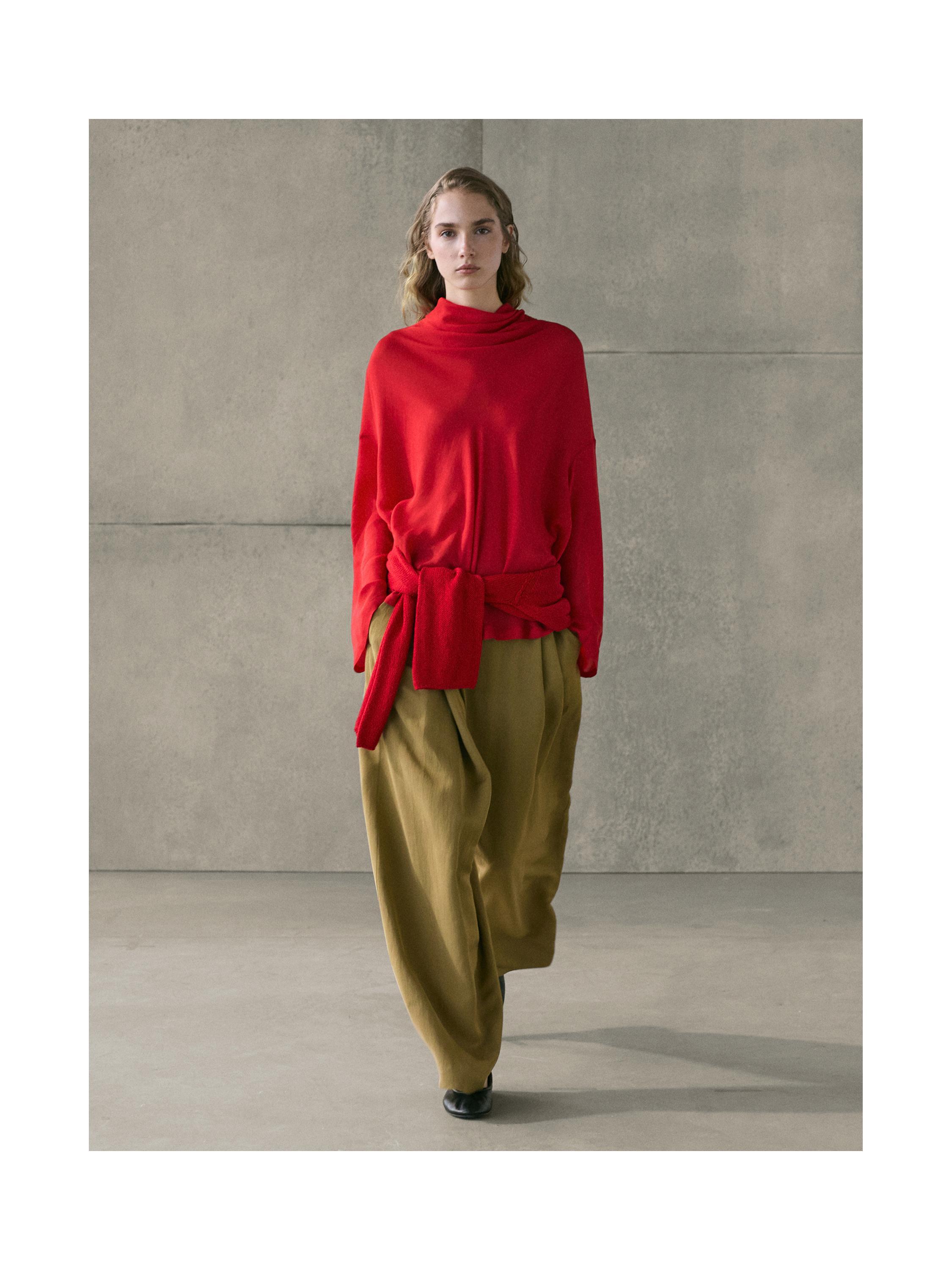 Flowing pareo trousers — BEIGE