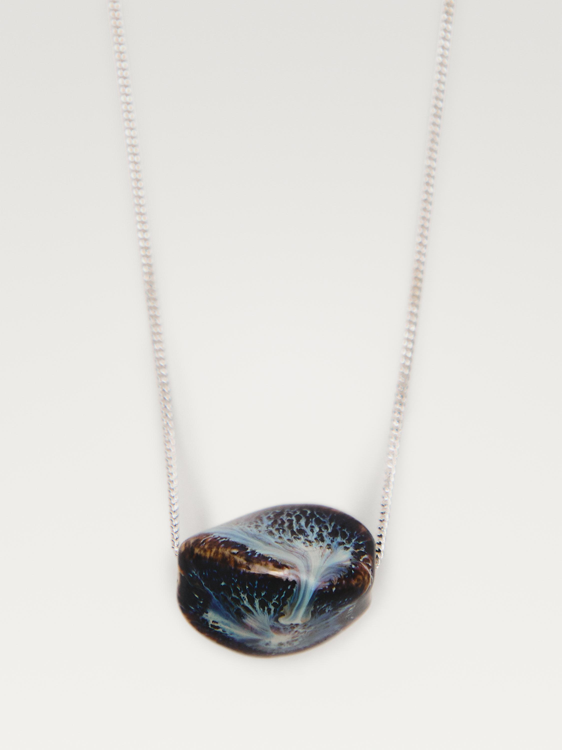 Necklace with ceramic pendant