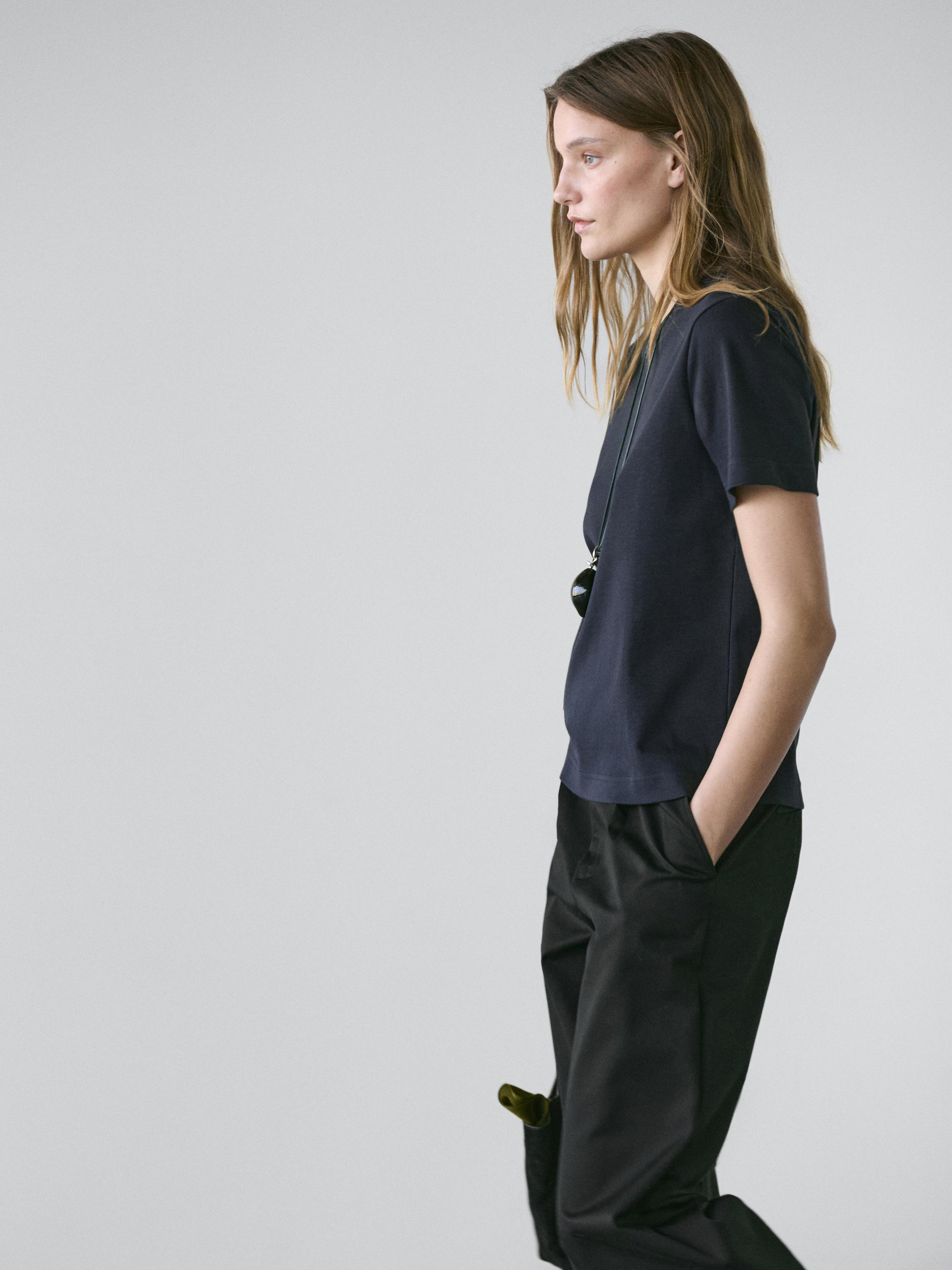 Short sleeve interlock T-shirt — NAVY BLUE