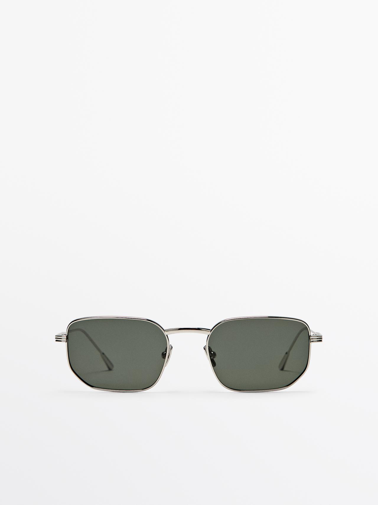 Gafas De Sol Metálicas Cuadradas - Plata - 01 - Massimo Dutti - Hombre