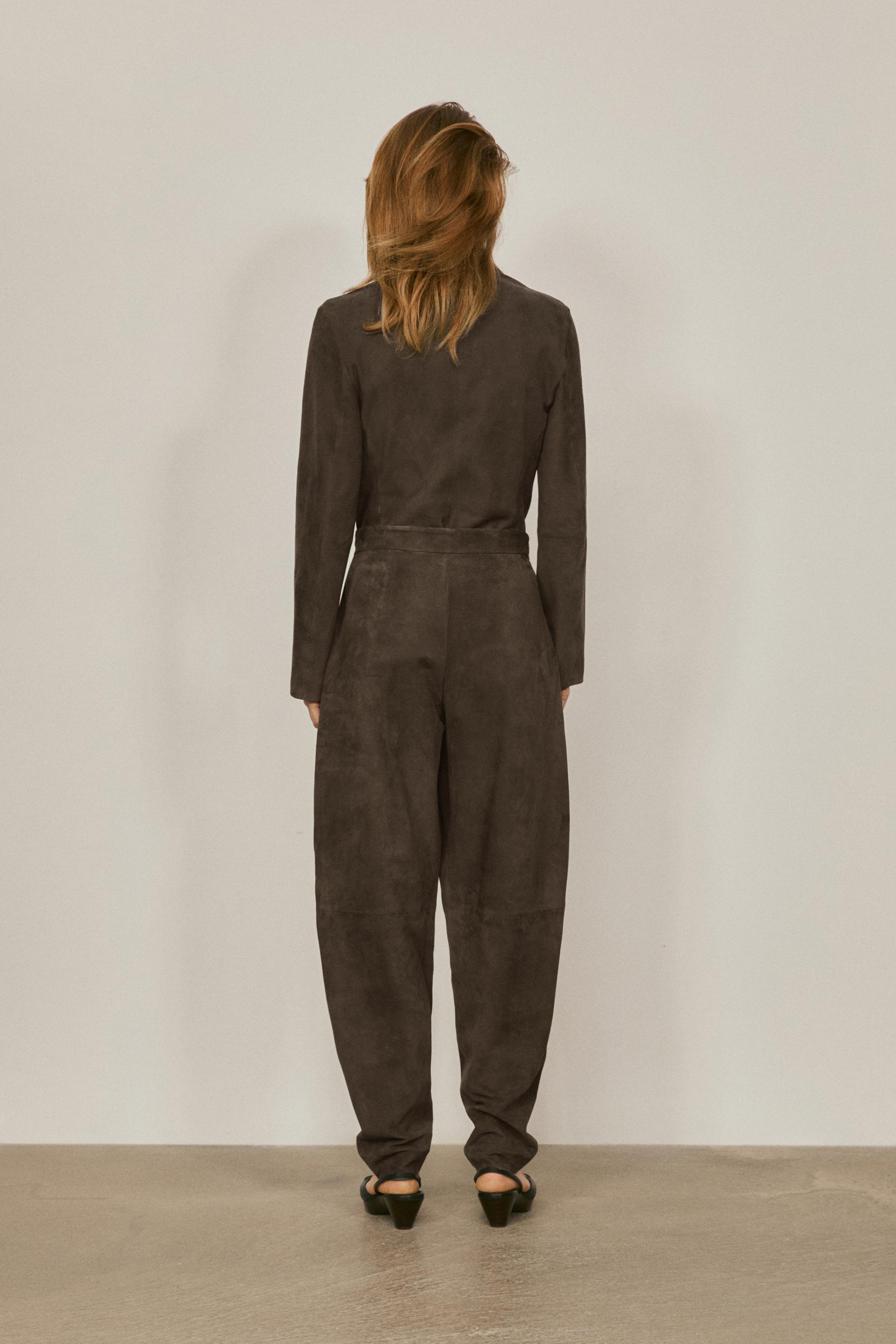Suede leather trousers - LIMITED EDITION — MOLE BROWN