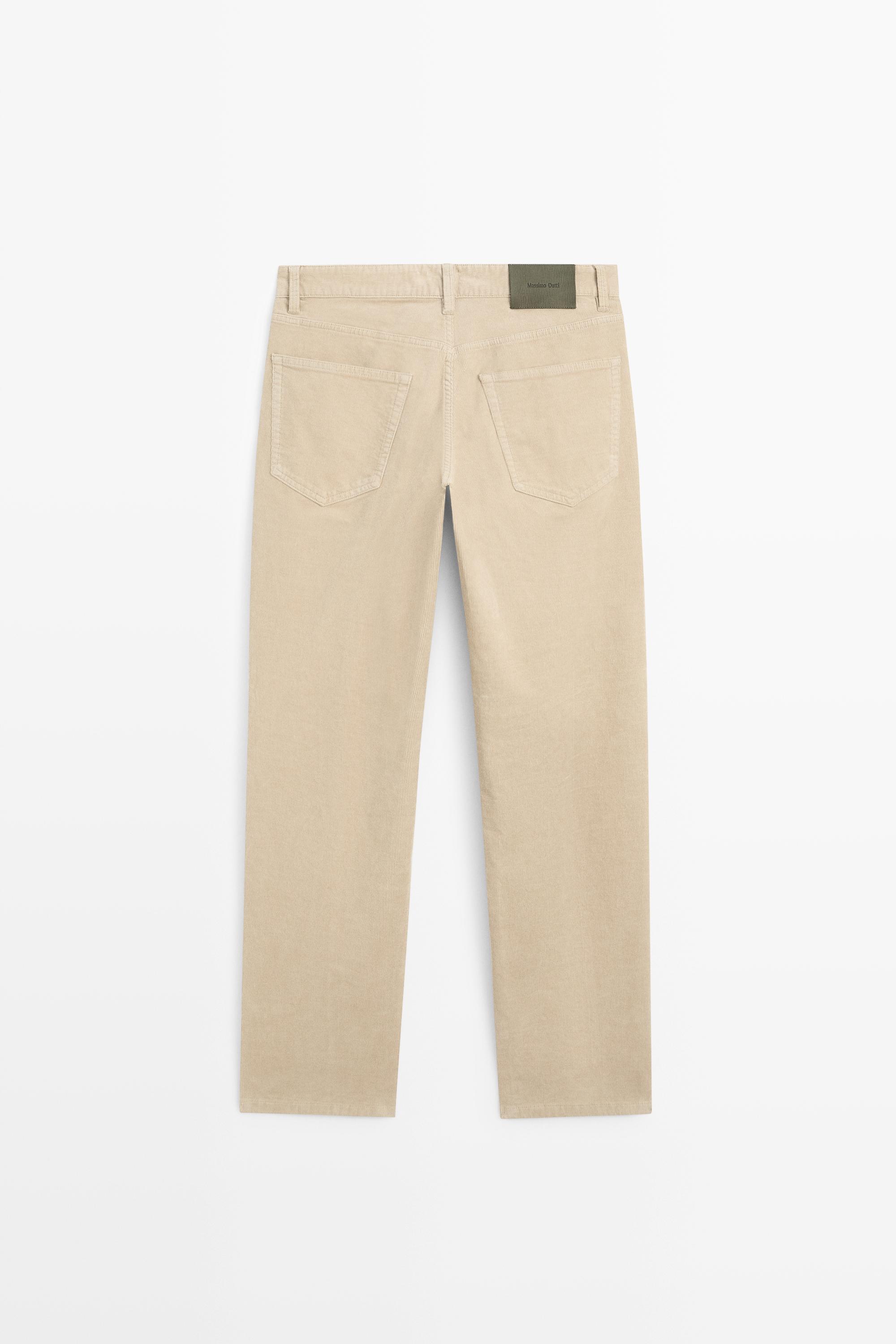 Corduroy tapered fit pants