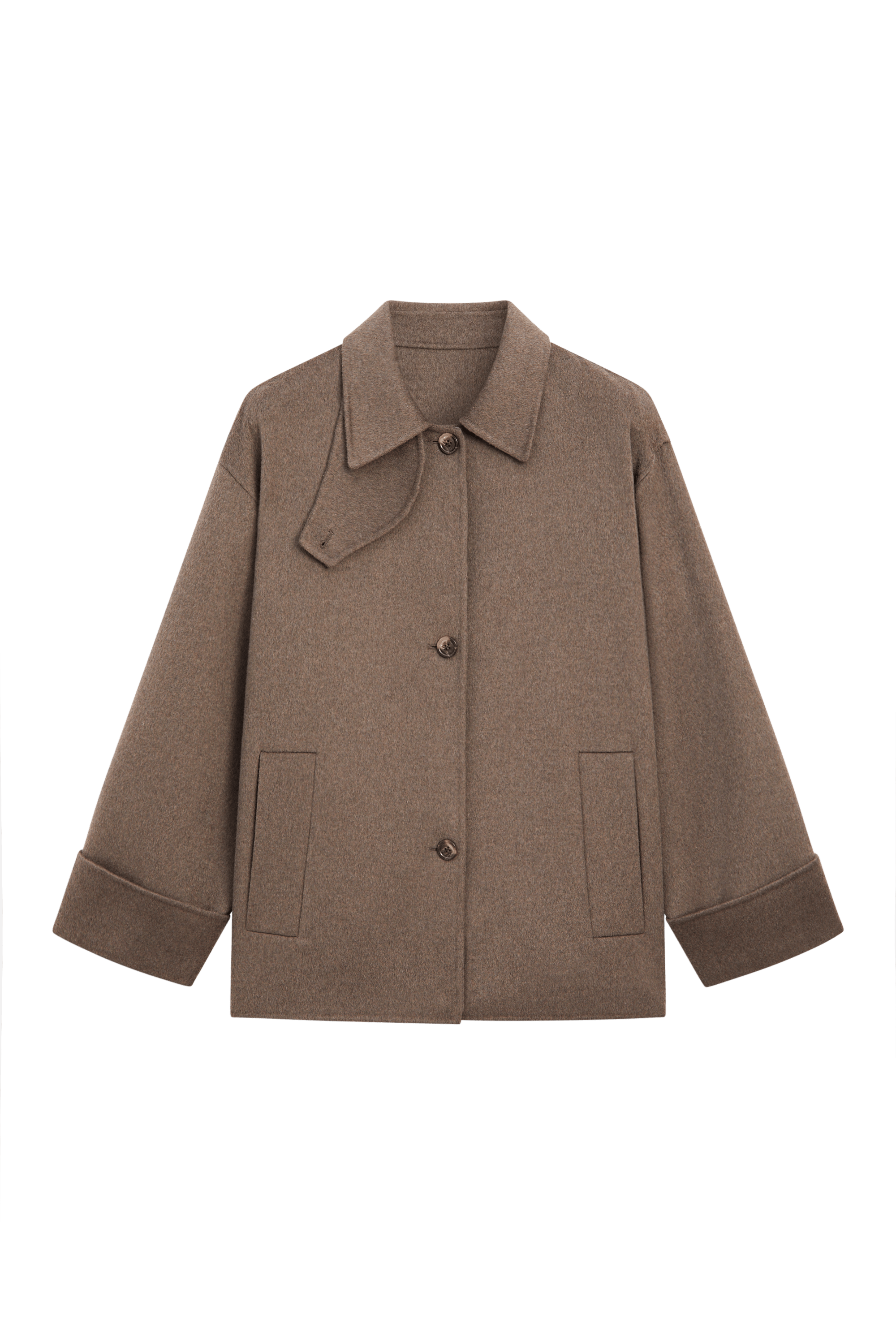 Wool-blend trench coat - MOLE BROWN