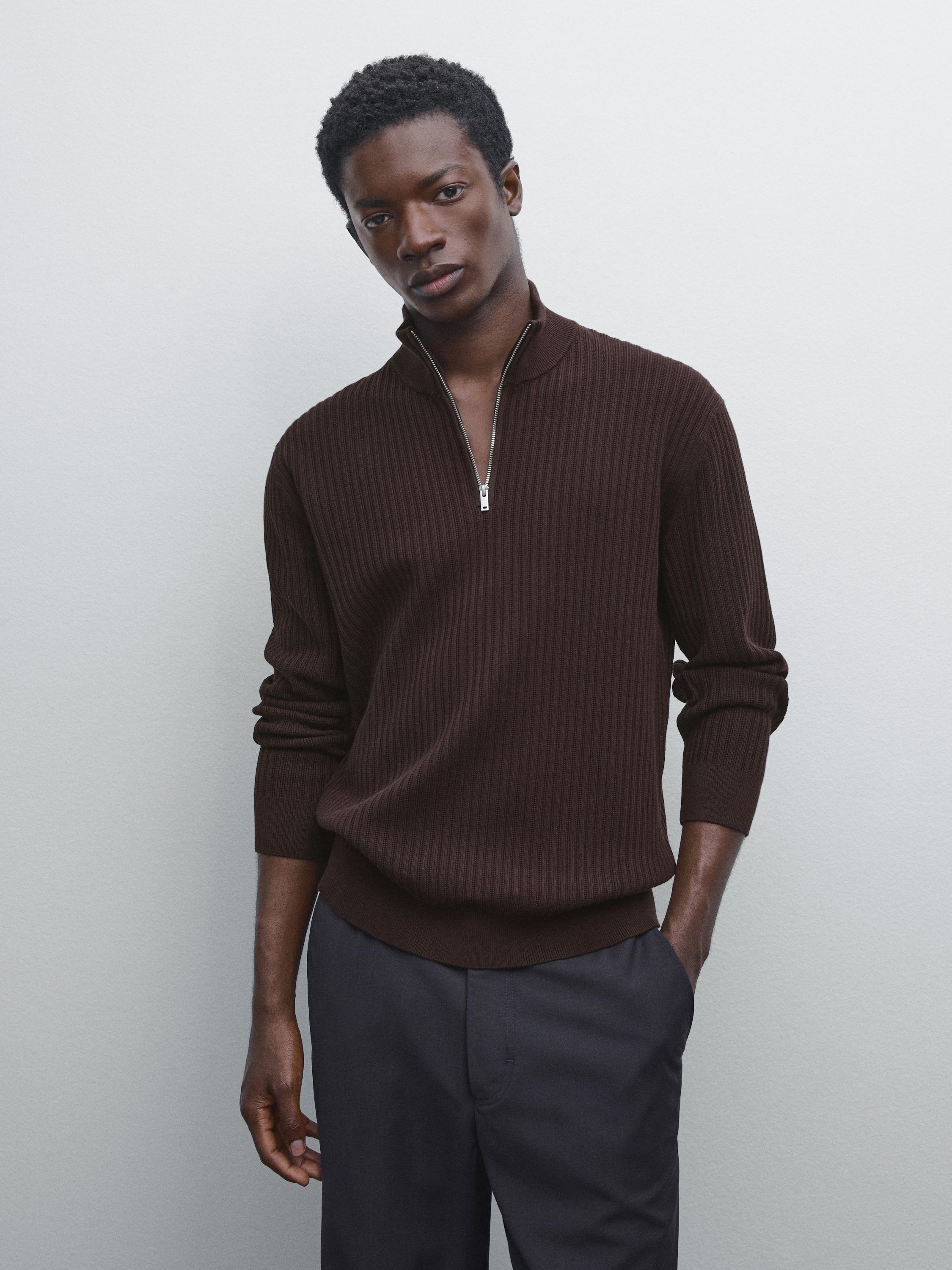 Pull en maille à col camionneur