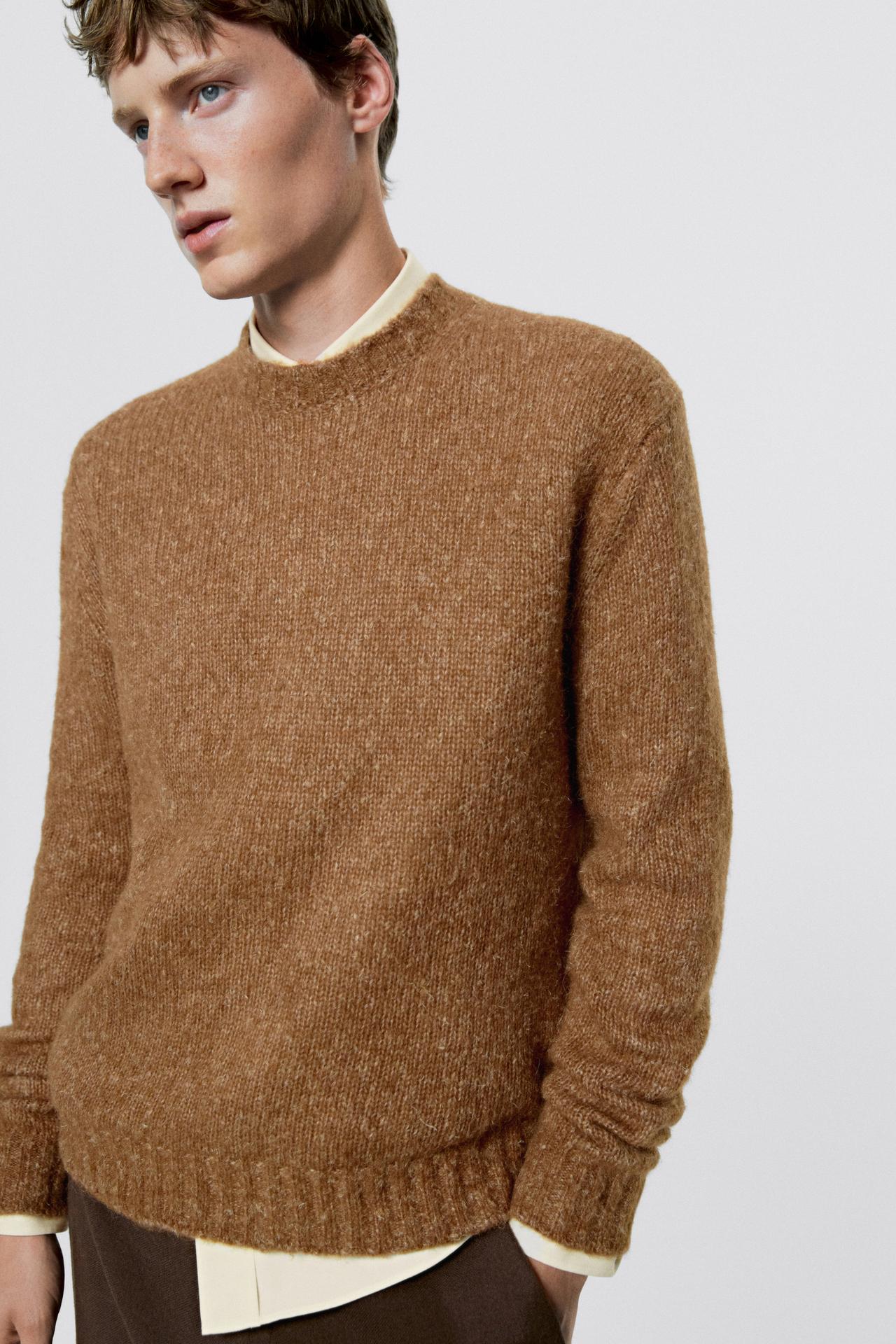 Flecked knit sweater - LIMITED EDITION — CAMEL