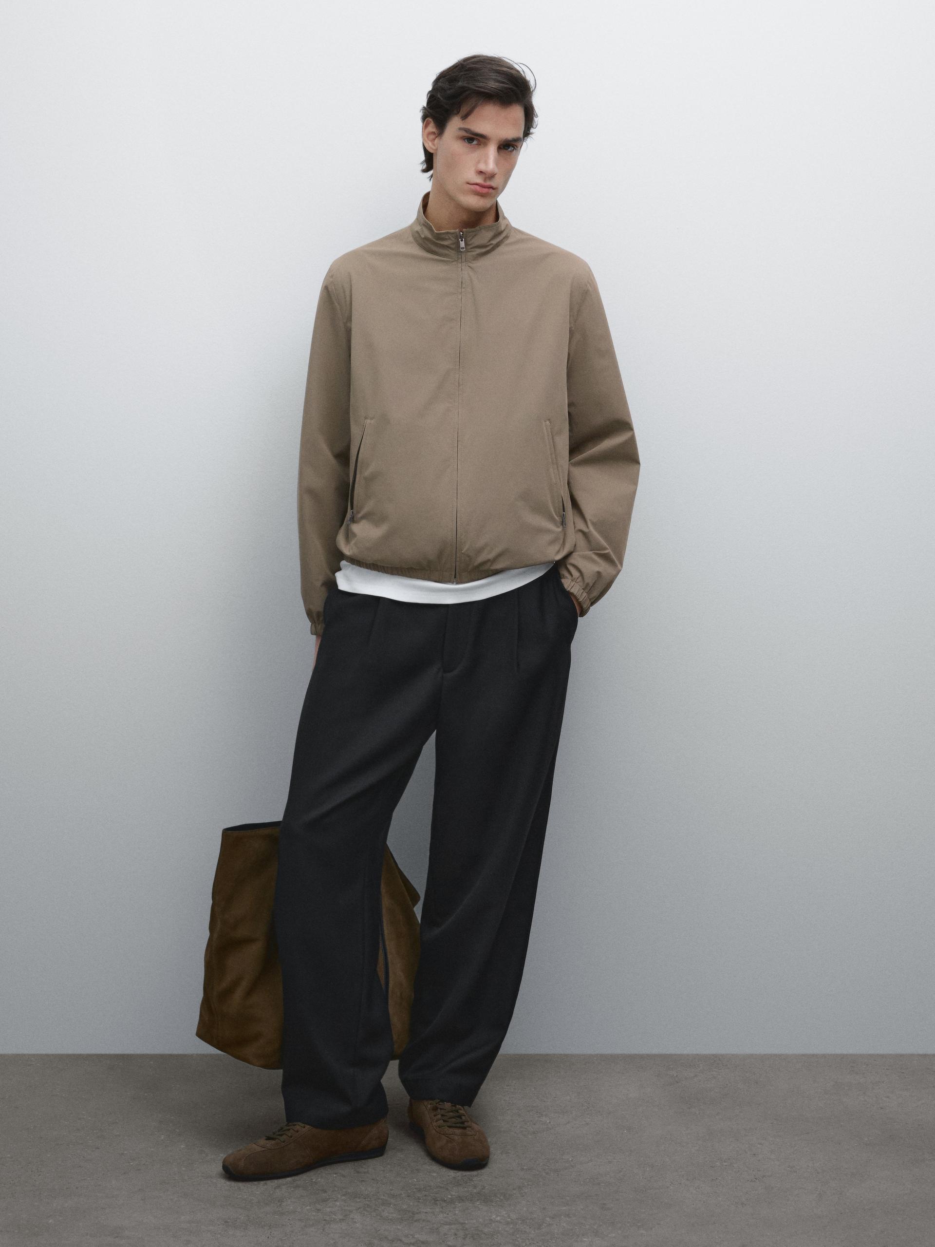 Veste Réversible Avec Élastique - Délavé - L - Massimo Dutti - Homme