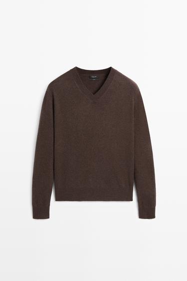 100% cashmere knit sweater — Tobacco brown 2