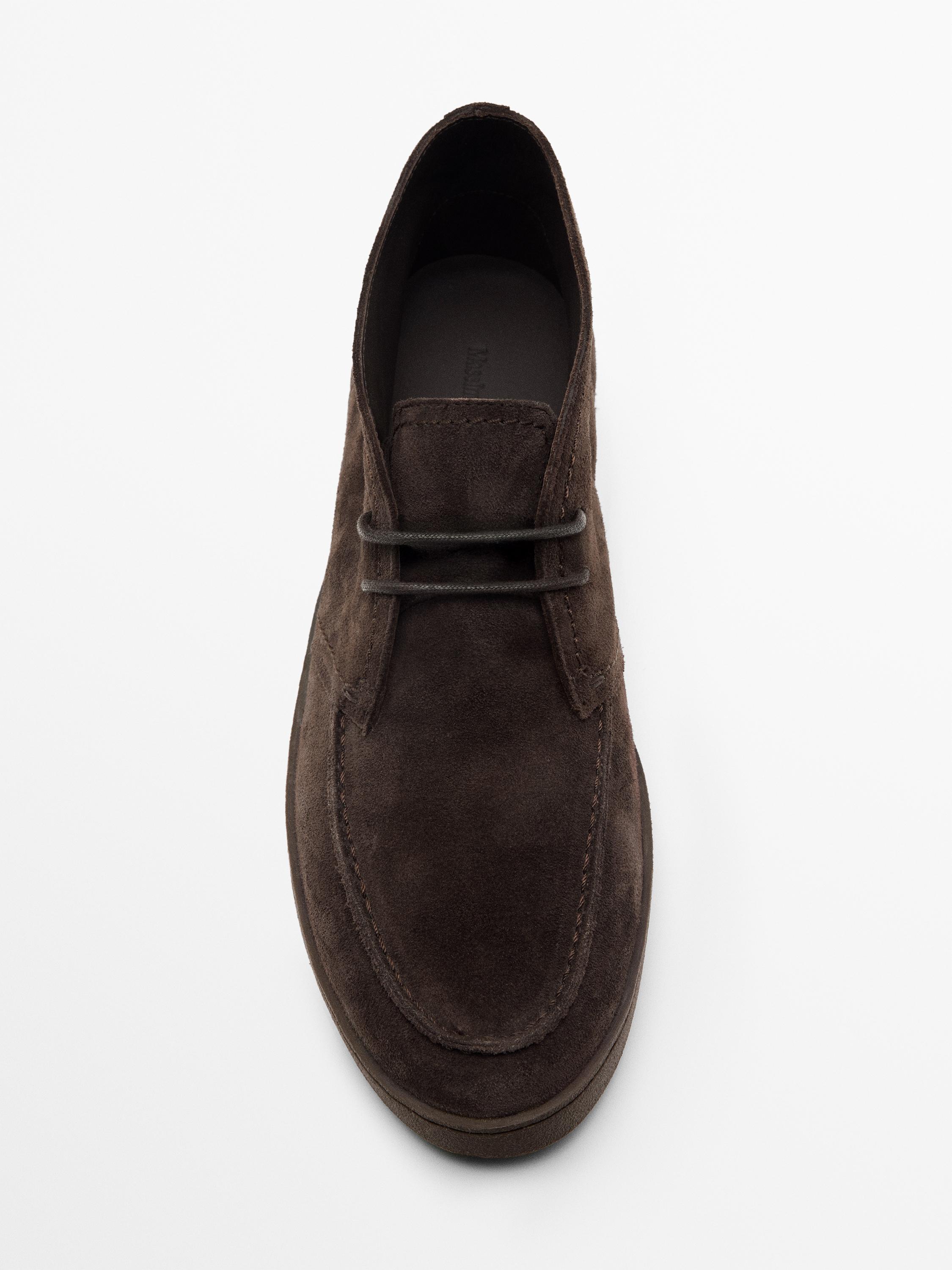 Moc toe boot-style shoes — BROWN