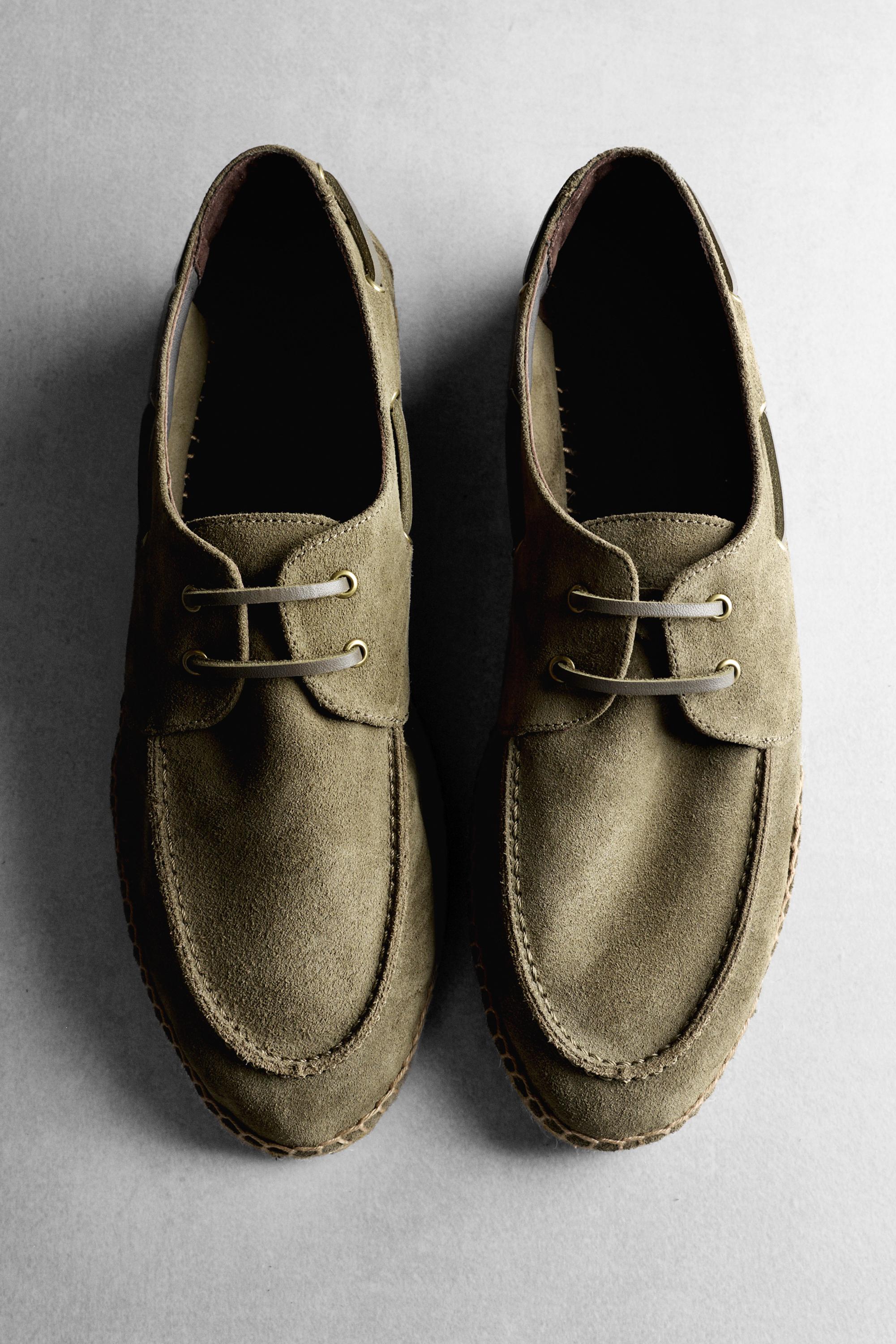 Jute sole deck shoes — GREEN