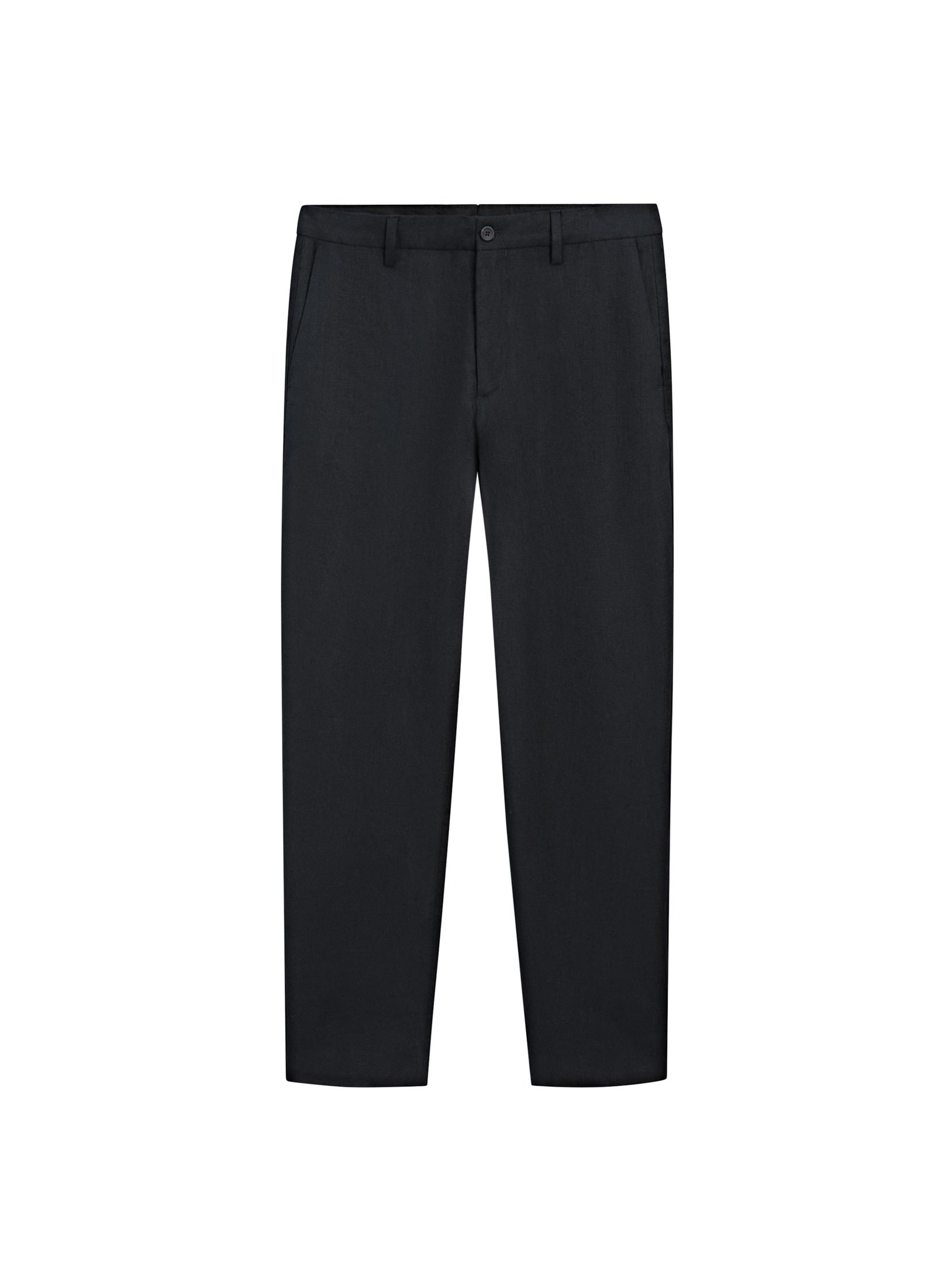 Linen suit trousers — NAVY BLUE
