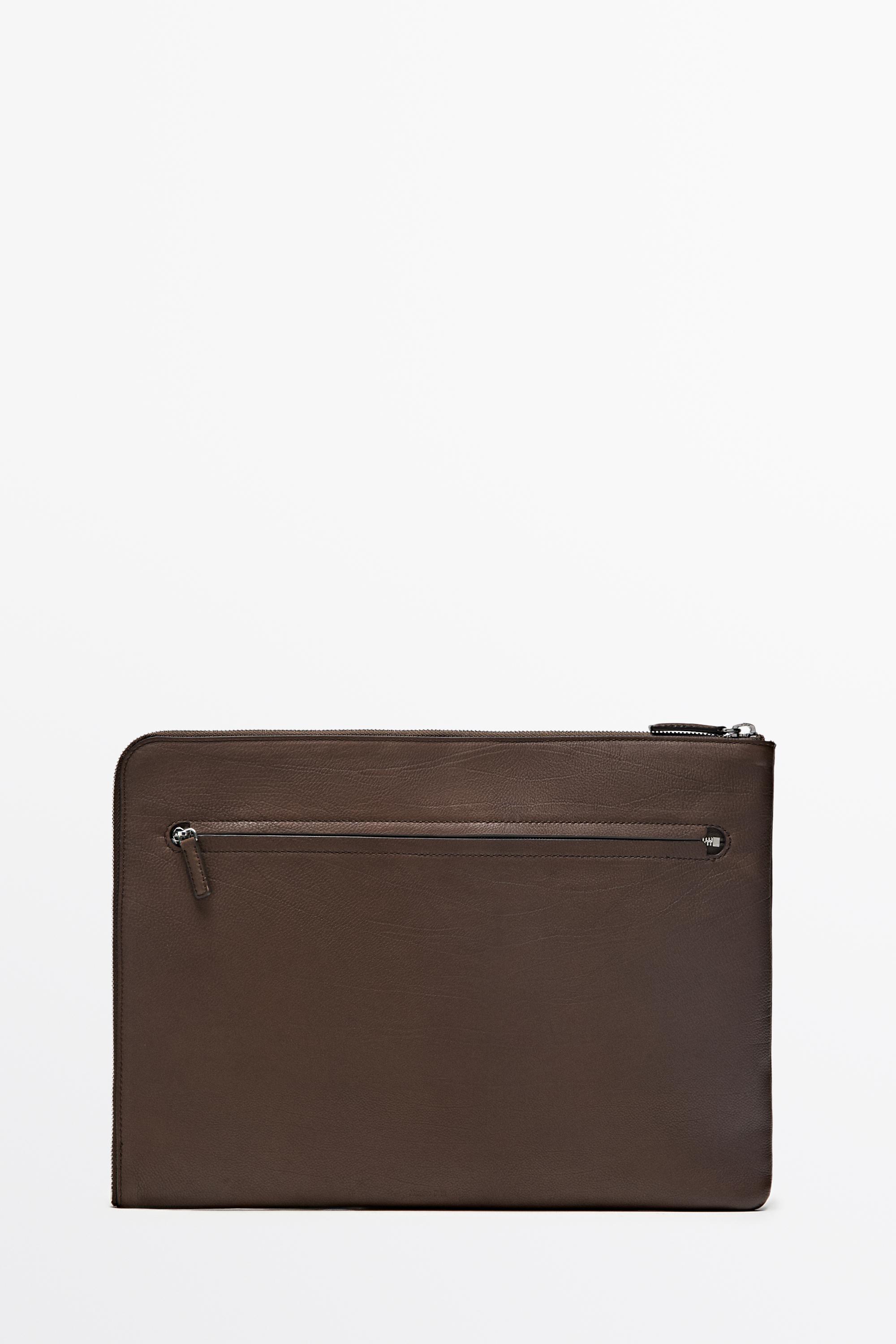Large Nappa leather laptop sleeve