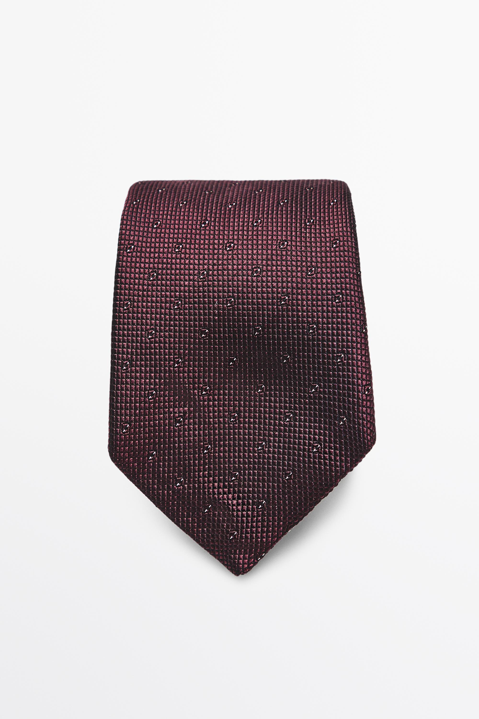 100% silk tie — MAROON