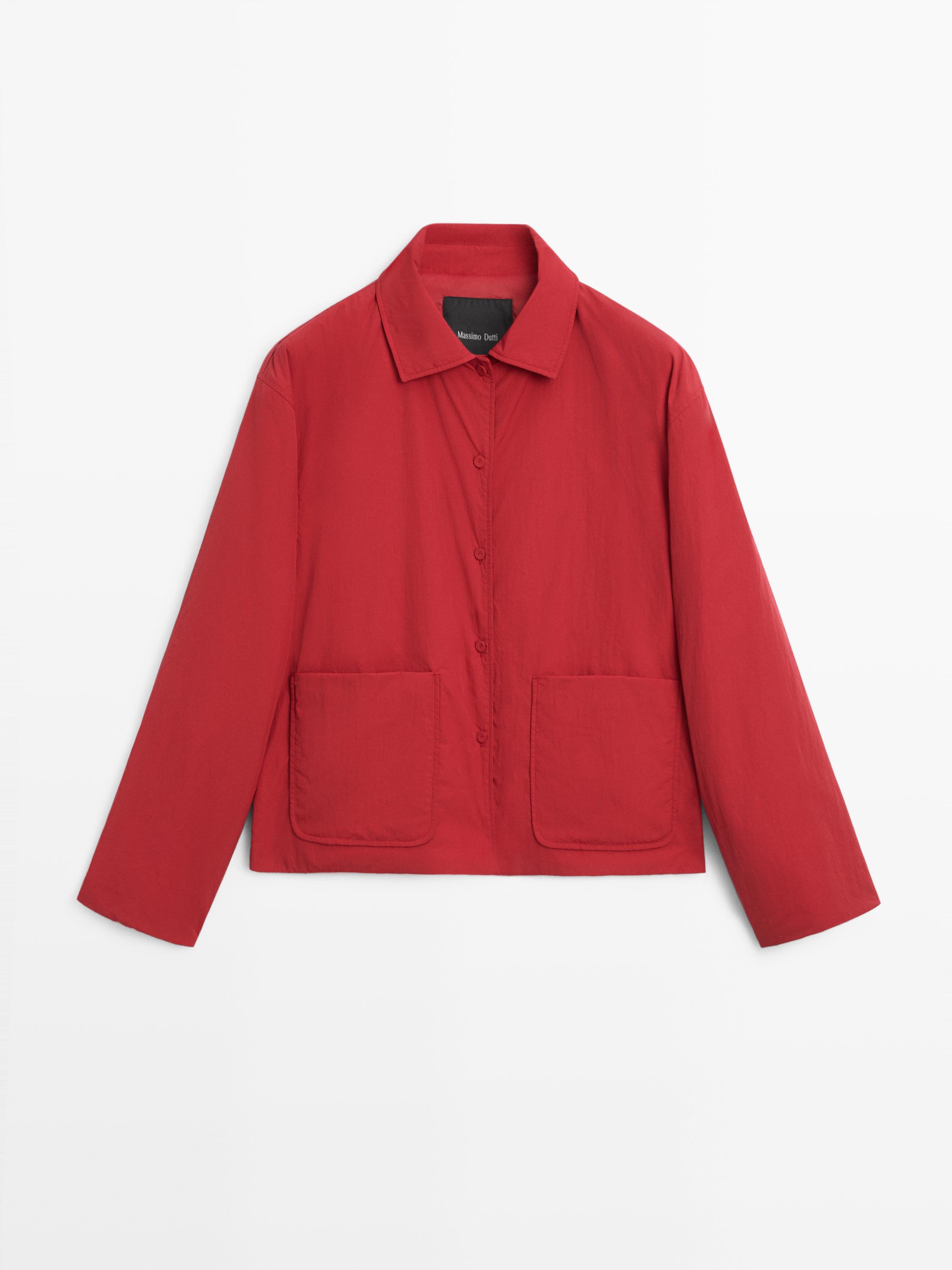 Veste courte matelassée avec poches