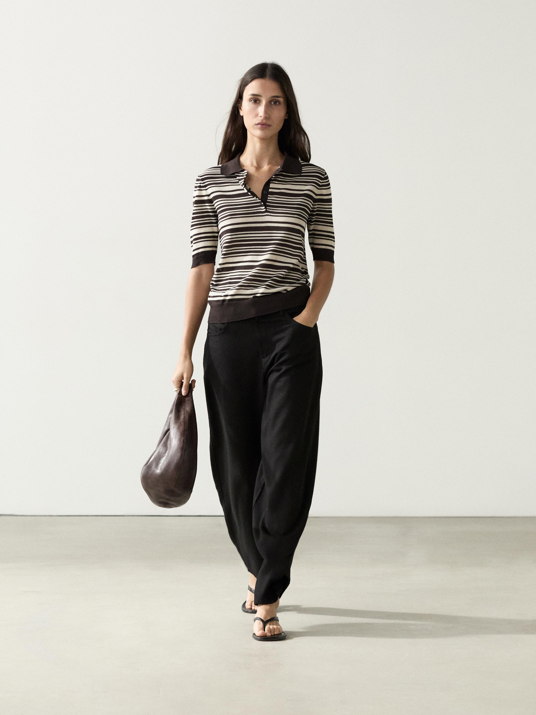 Polo punto rayas 100% algodón