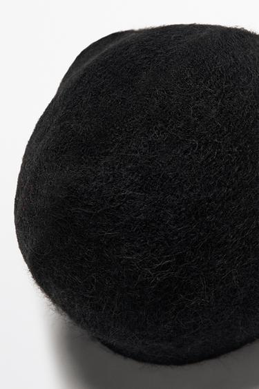 Alpaca blend knit beanie — BLACK 4