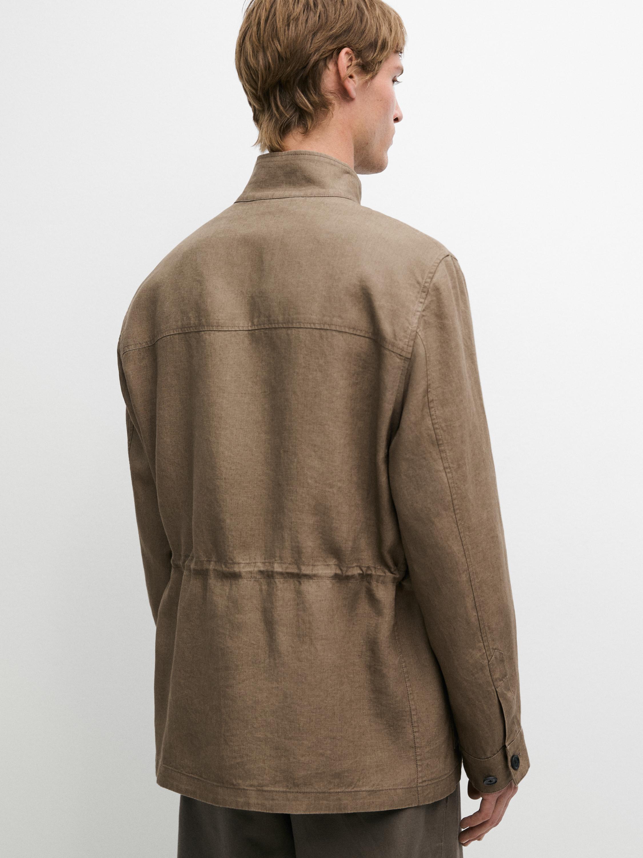 100% linen Safari jacket — OCHRE