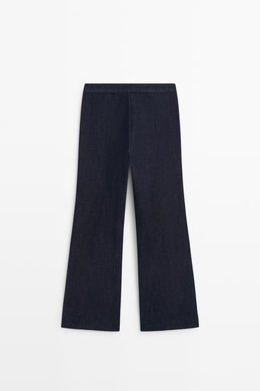 Flare-fit jeans with pocket detail — DARK BLUE 6