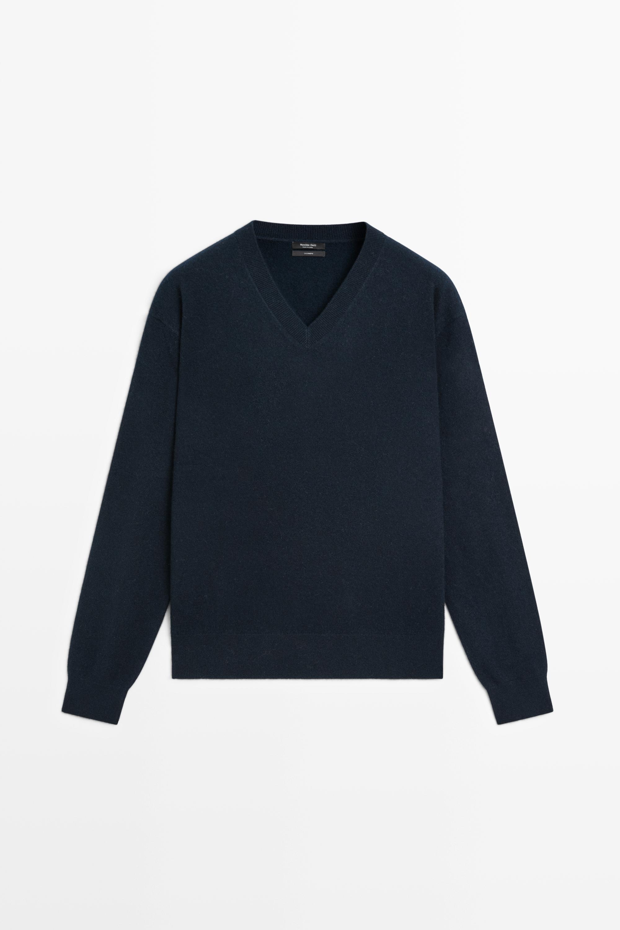 100% cashmere knit sweater — DEEP BLUE