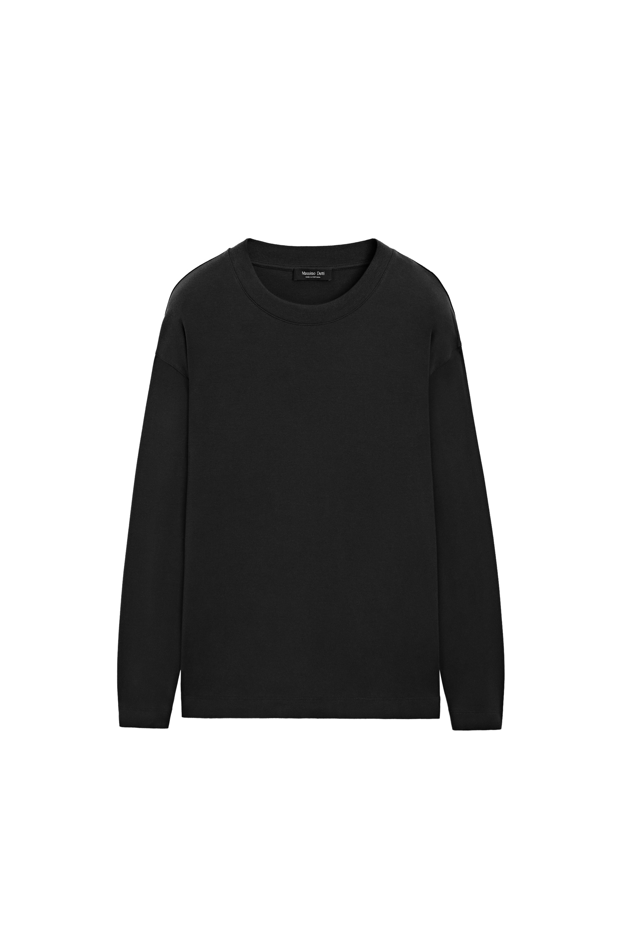 Massimo Dutti %100 pamuklu boxy kesim uzun kollu t-shirt görsel 2