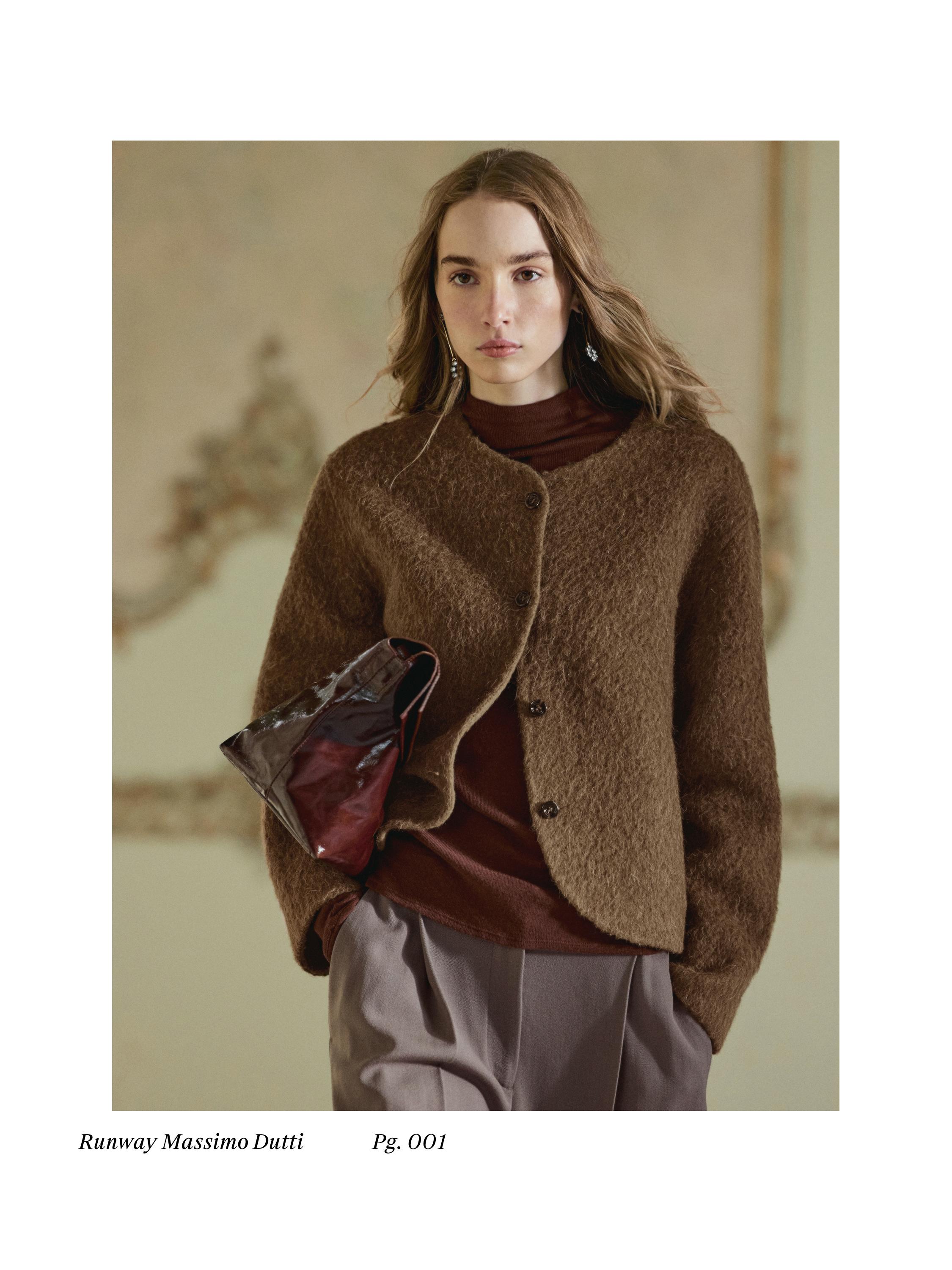 Πλεκτή ζακέτα από μαλλί αλπακά με βουρτσισμένο φινίρισμα