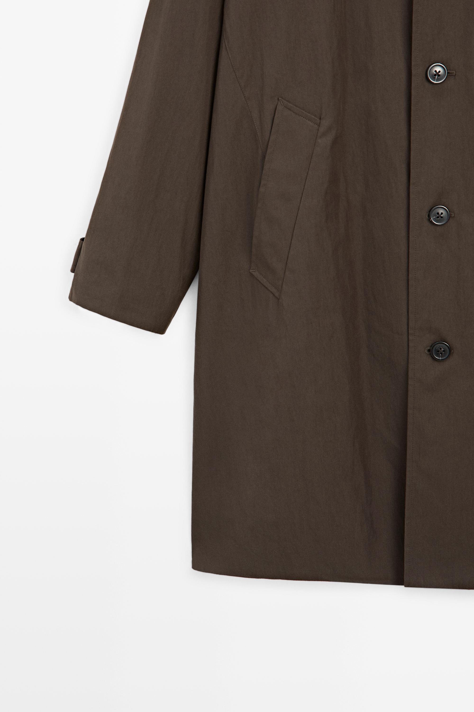 Long reversible trench coat — Chocolate