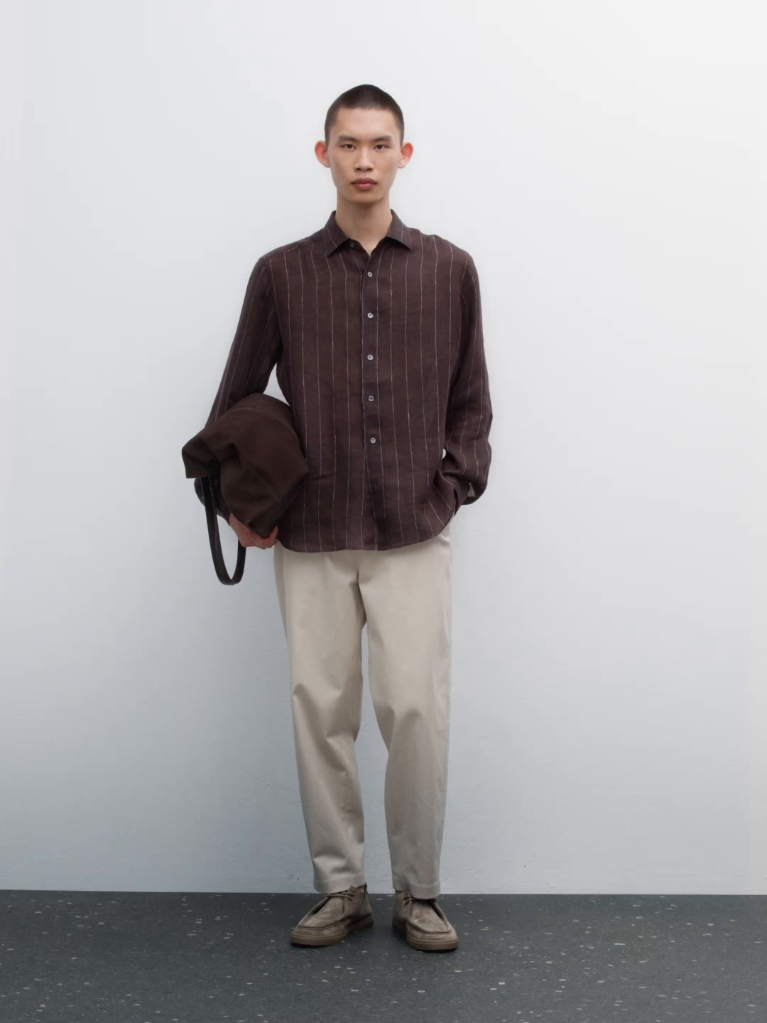 Chemise à rayures tennis 100 % lin