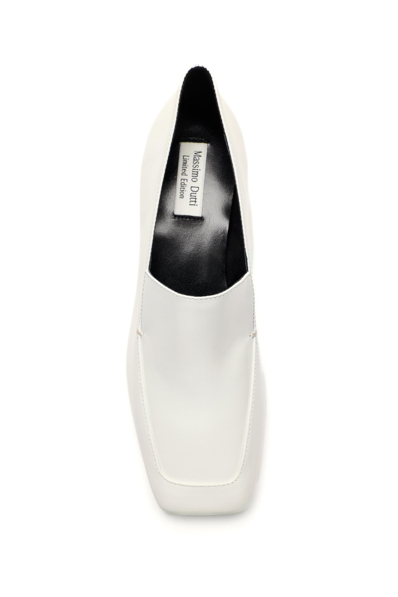 Leather heel loafers - LIMITED EDITION — WHITE