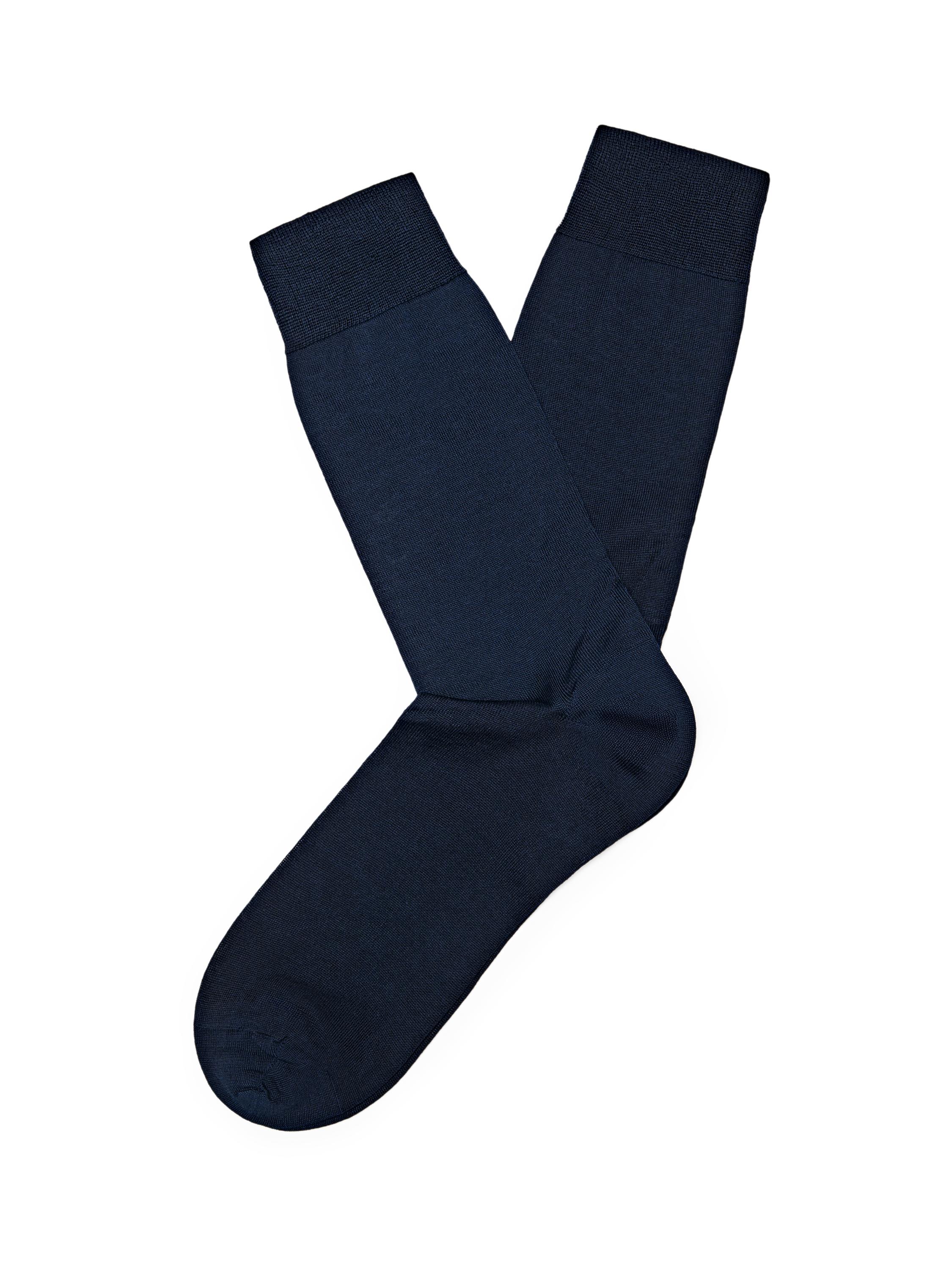 Plain smart socks — NAVY BLUE