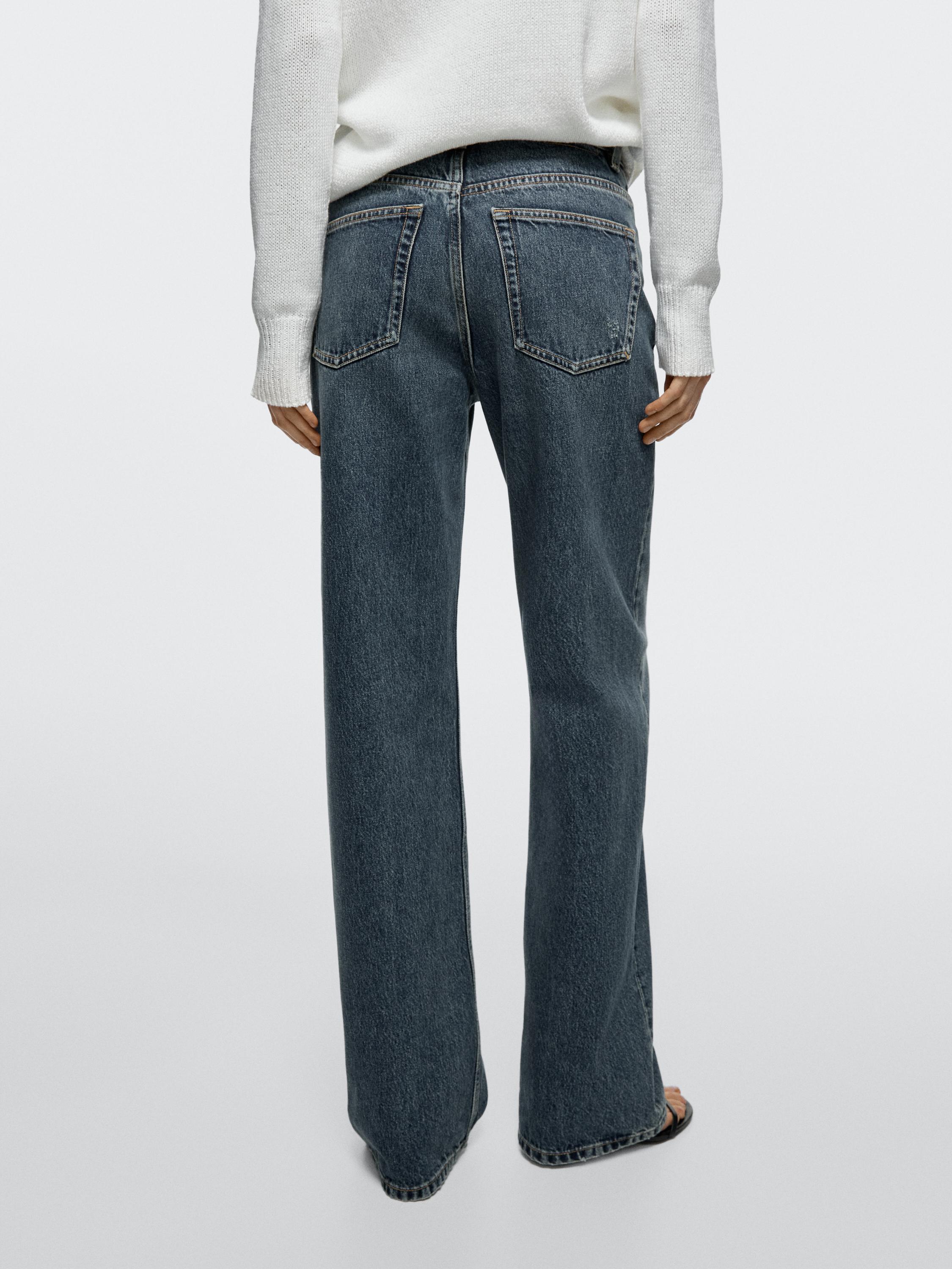 High-waist wide-leg jeans — MEDIUM BLUE