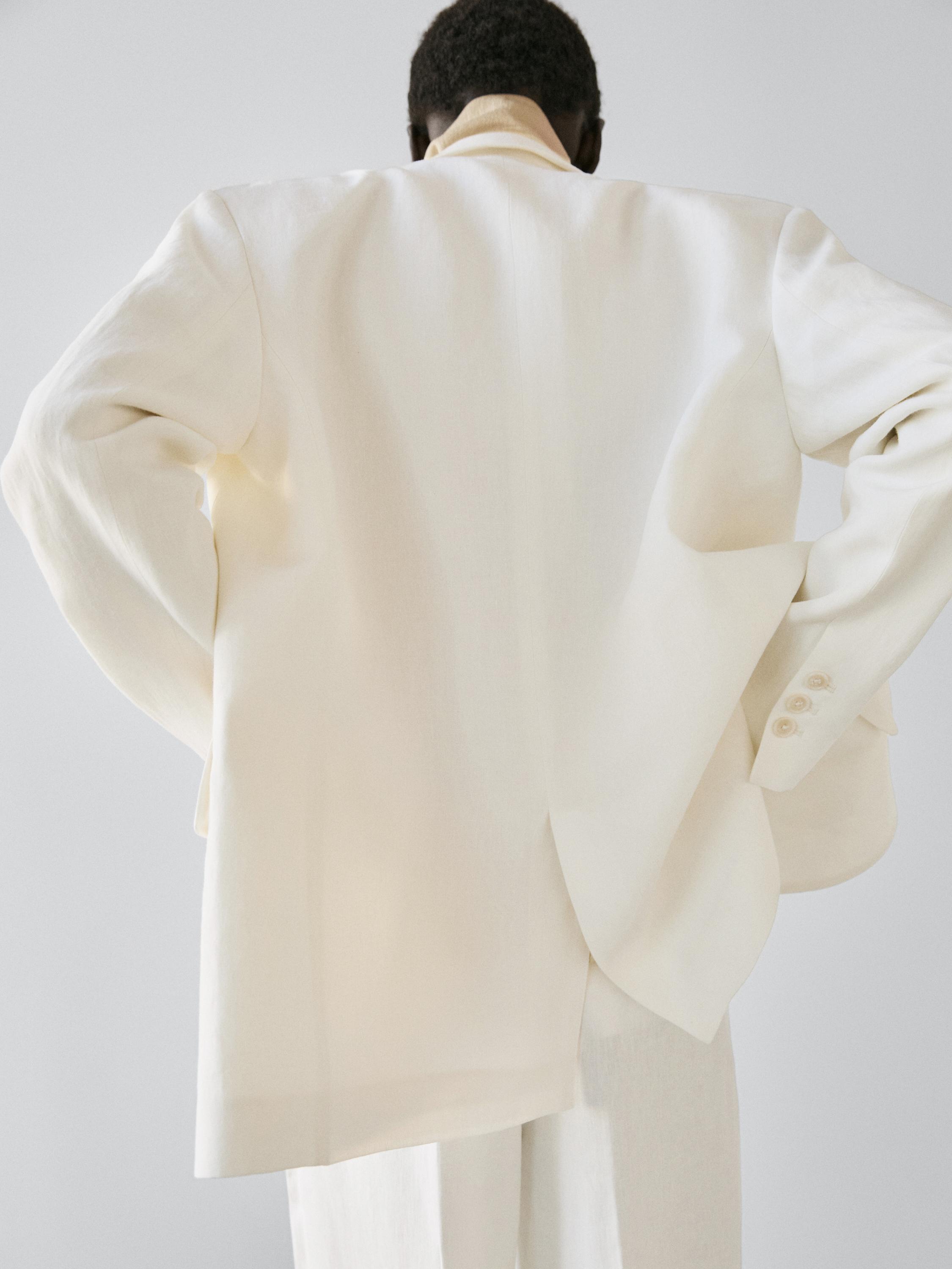 100% linen suit blazer — Off white