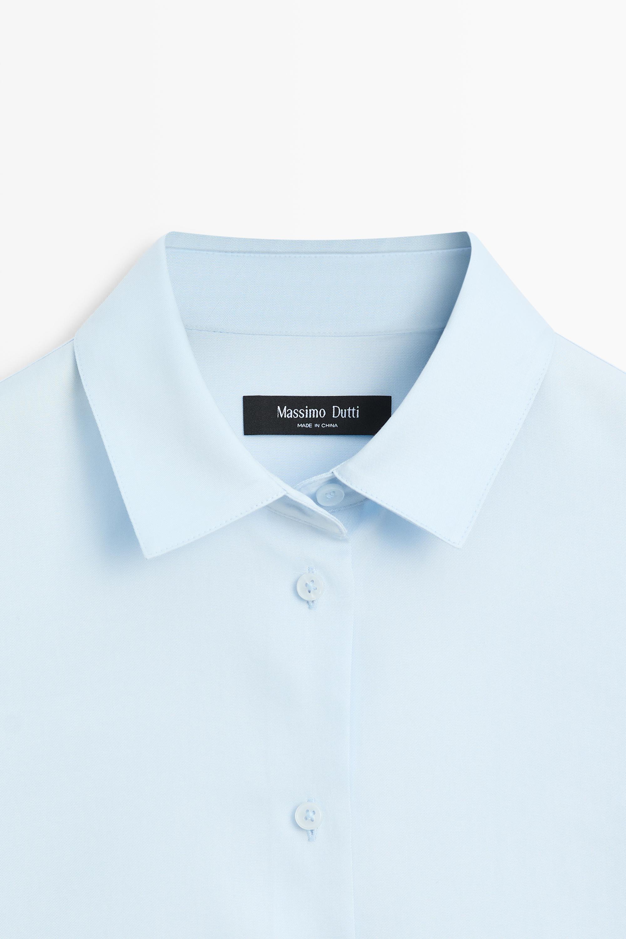 Fluid lyocell shirt — SKY BLUE