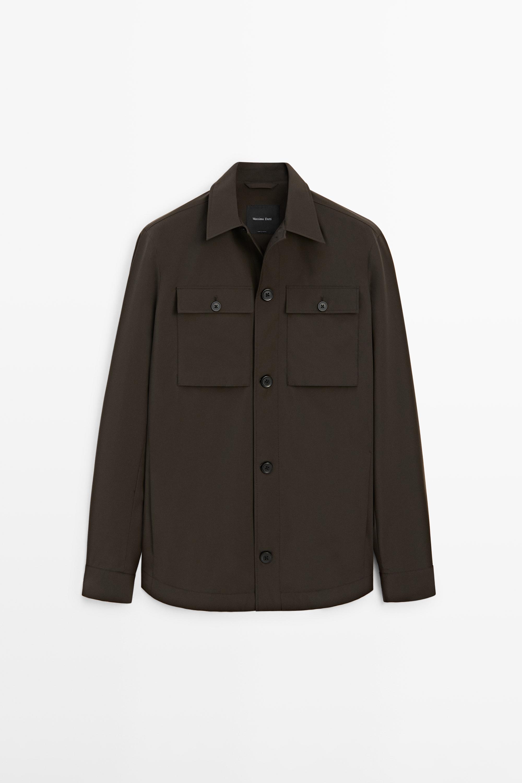 Short jacket with pocket details — Chocolate