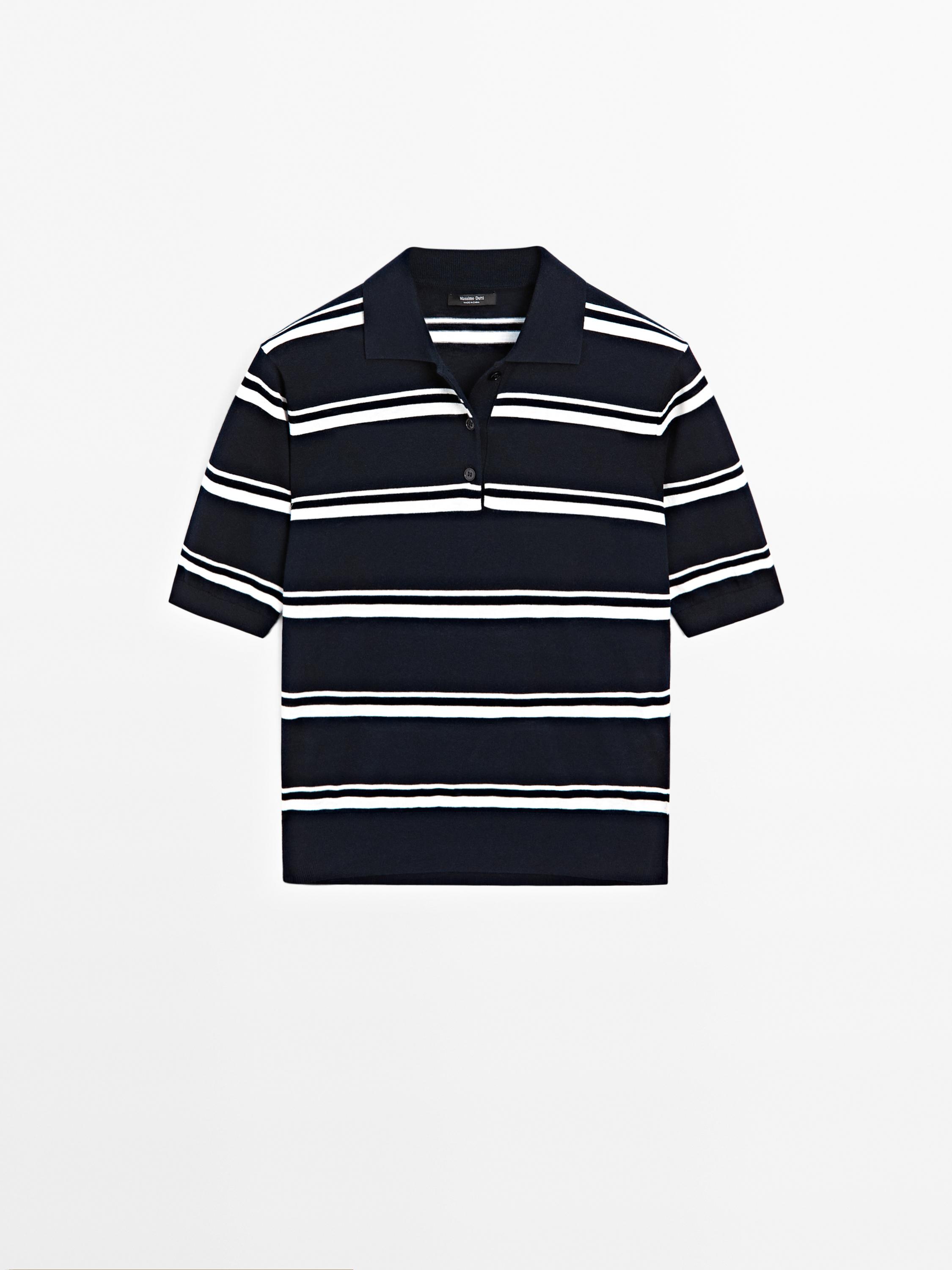 Jersey polo rayas mezcla algodón