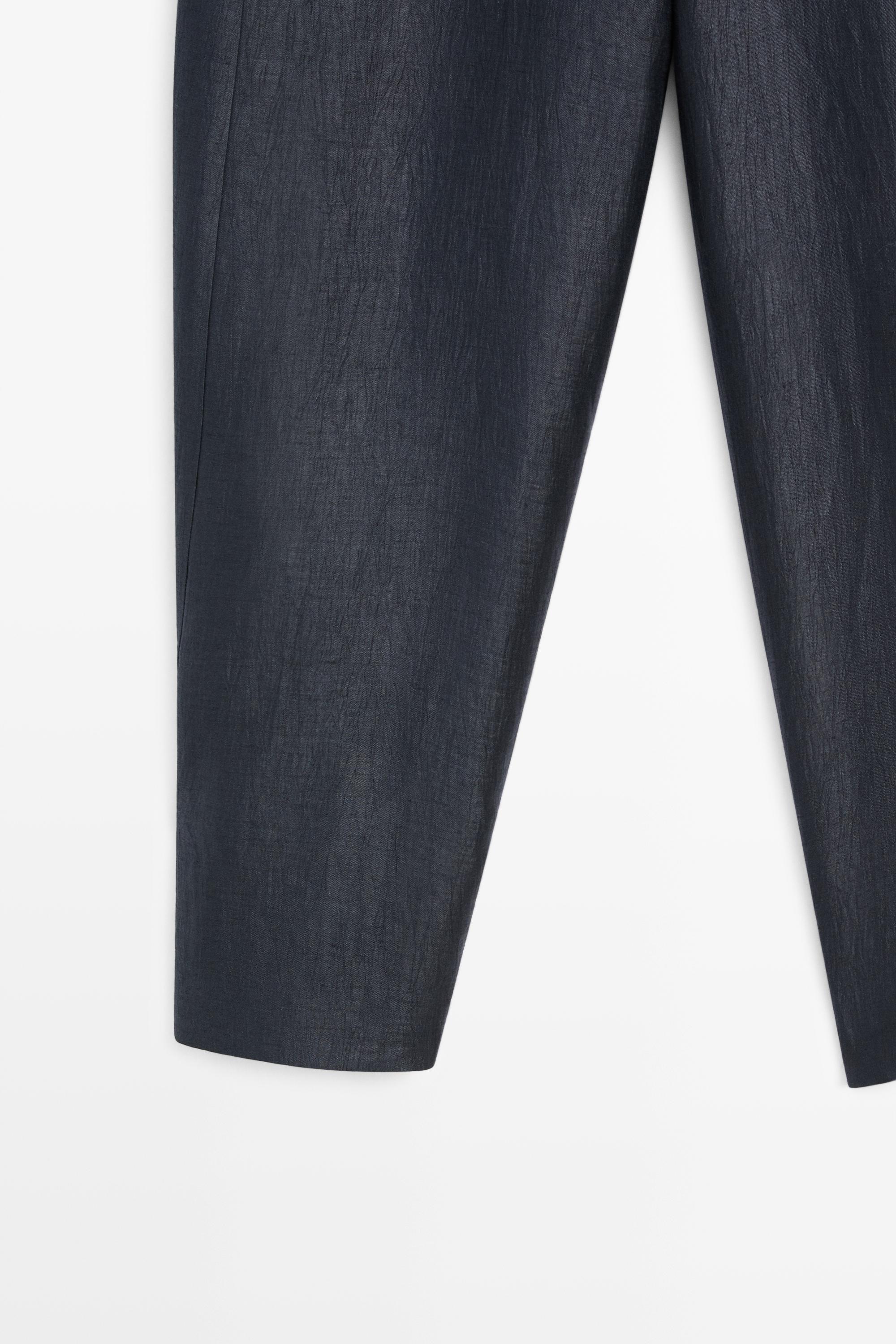 Trousers with gathered hems — Dark Blue