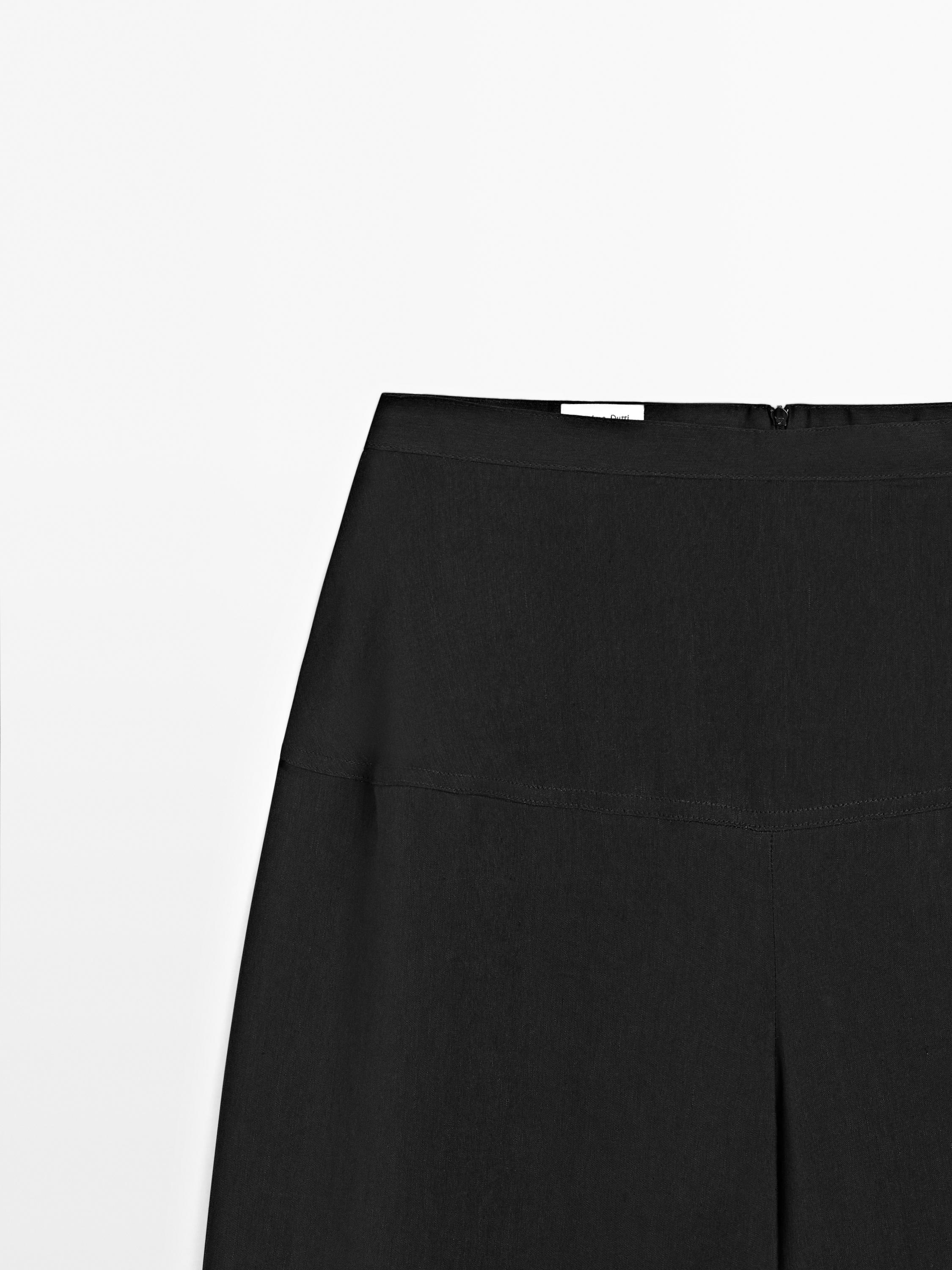 Hose aus Leinenmischgewebe mit Schärpe - Limited Edition