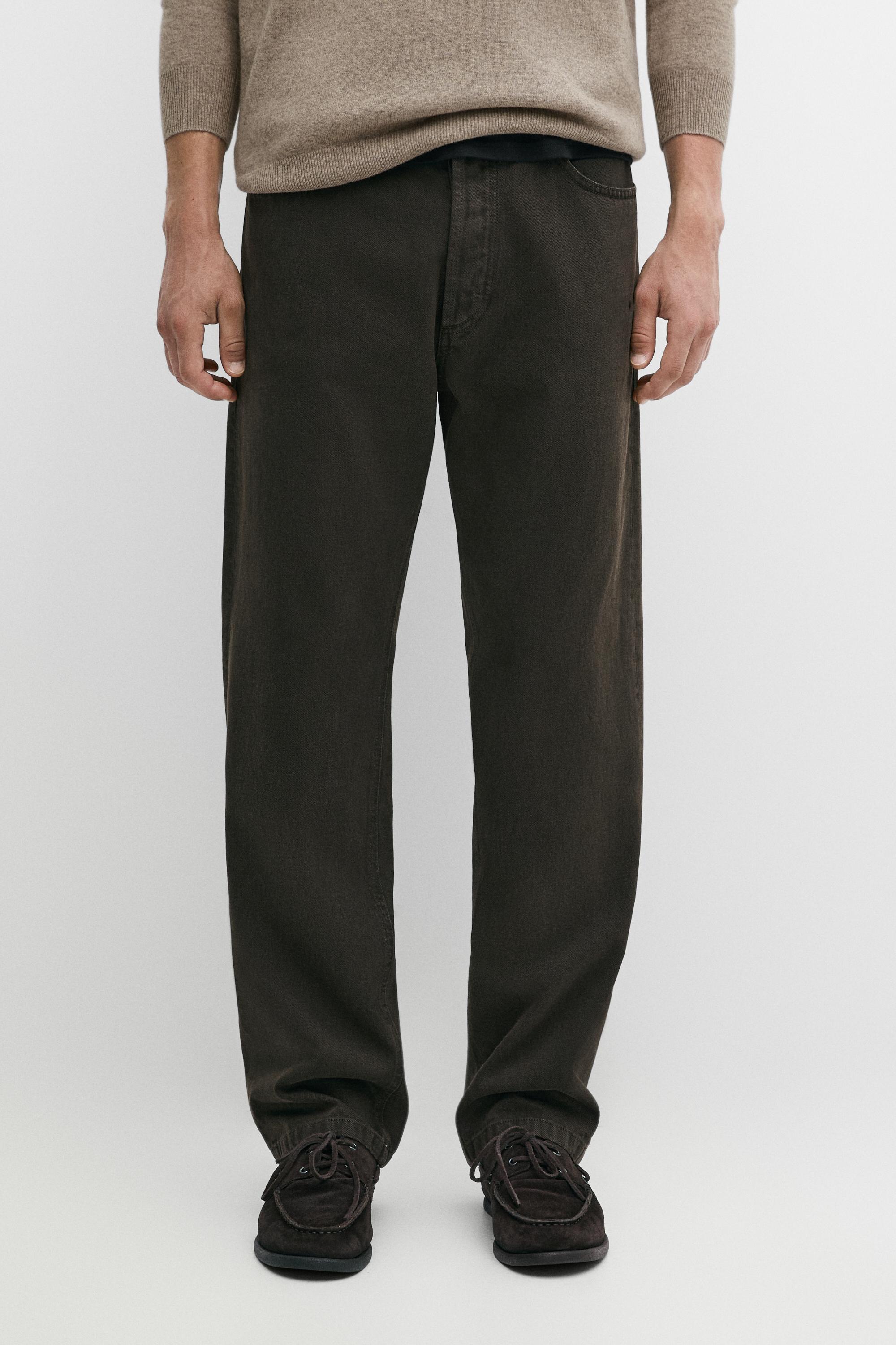 Tapered fit jeans — Chocolate