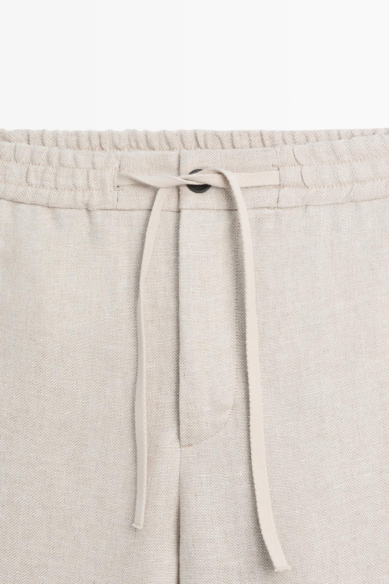 100% linen textured co-ord pants — CREAM