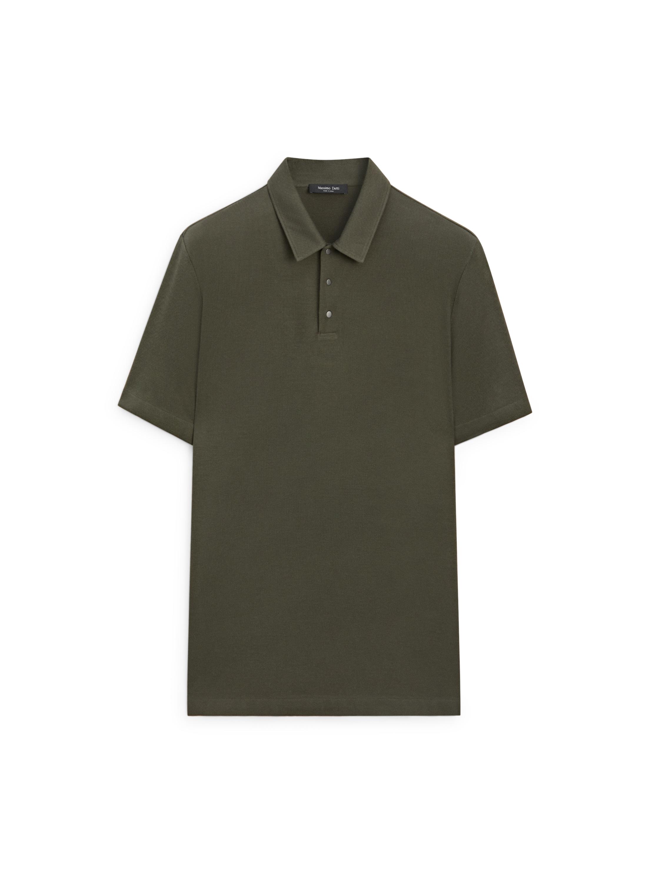 100% cotton short sleeve polo shirt — KHAKI