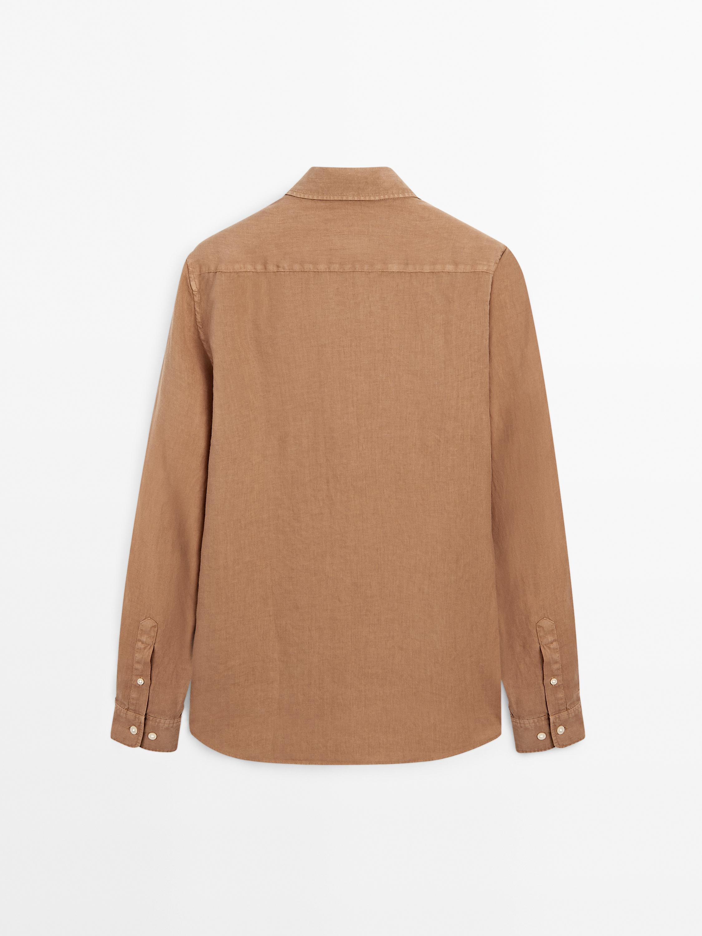 Regular fit shirt with maltinto finish