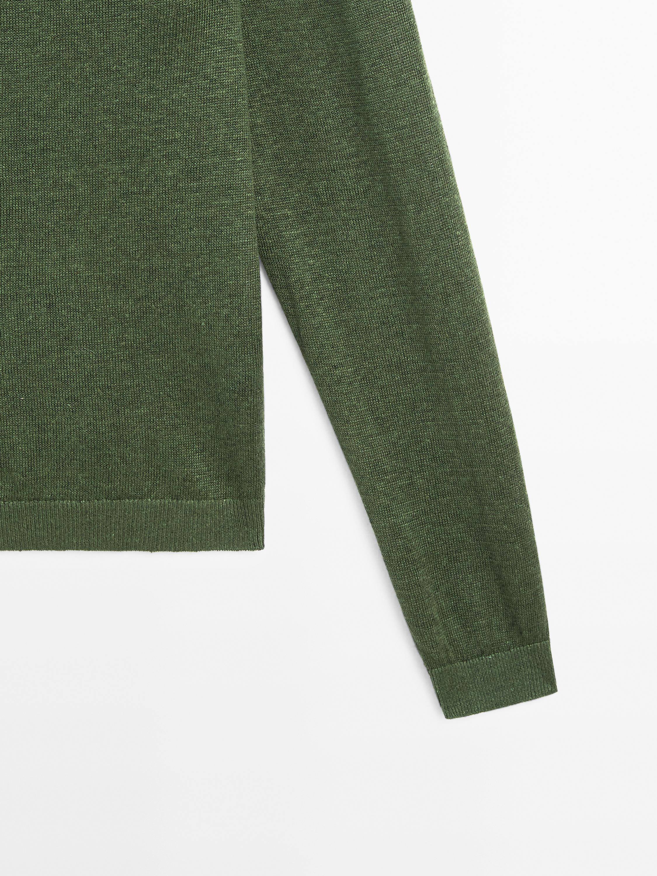 100% linen boat neck sweater